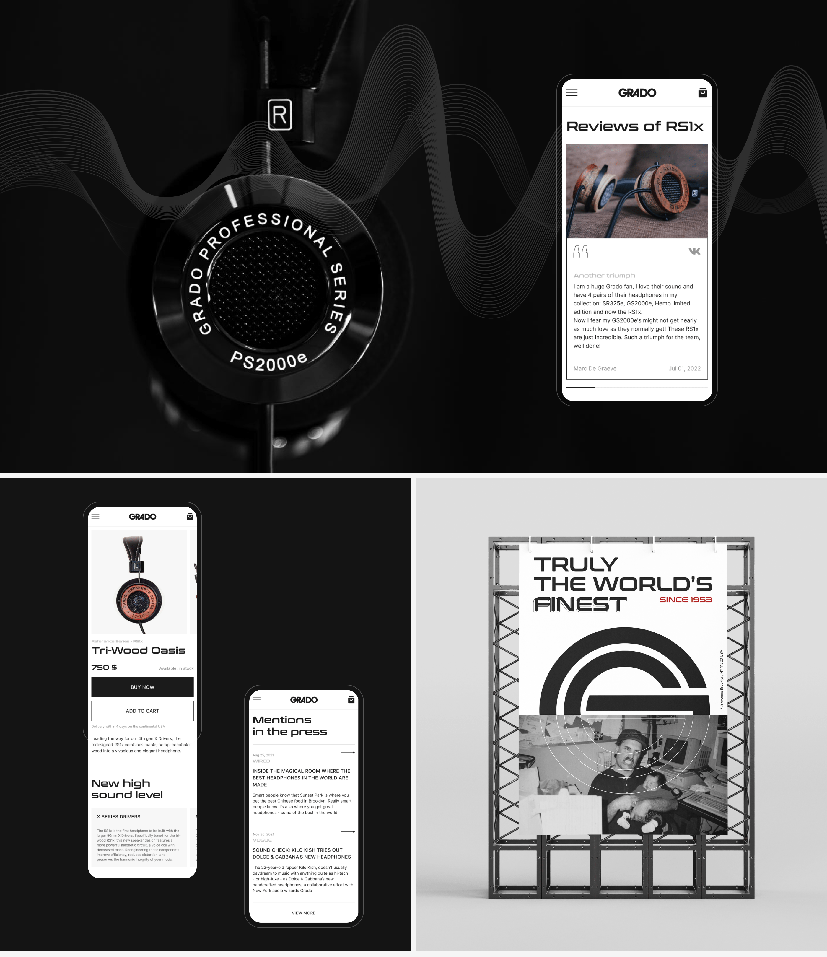 GRADO | E-commerce redesign — Изображение №7 — Интерфейсы, Брендинг, Графика на Dprofile