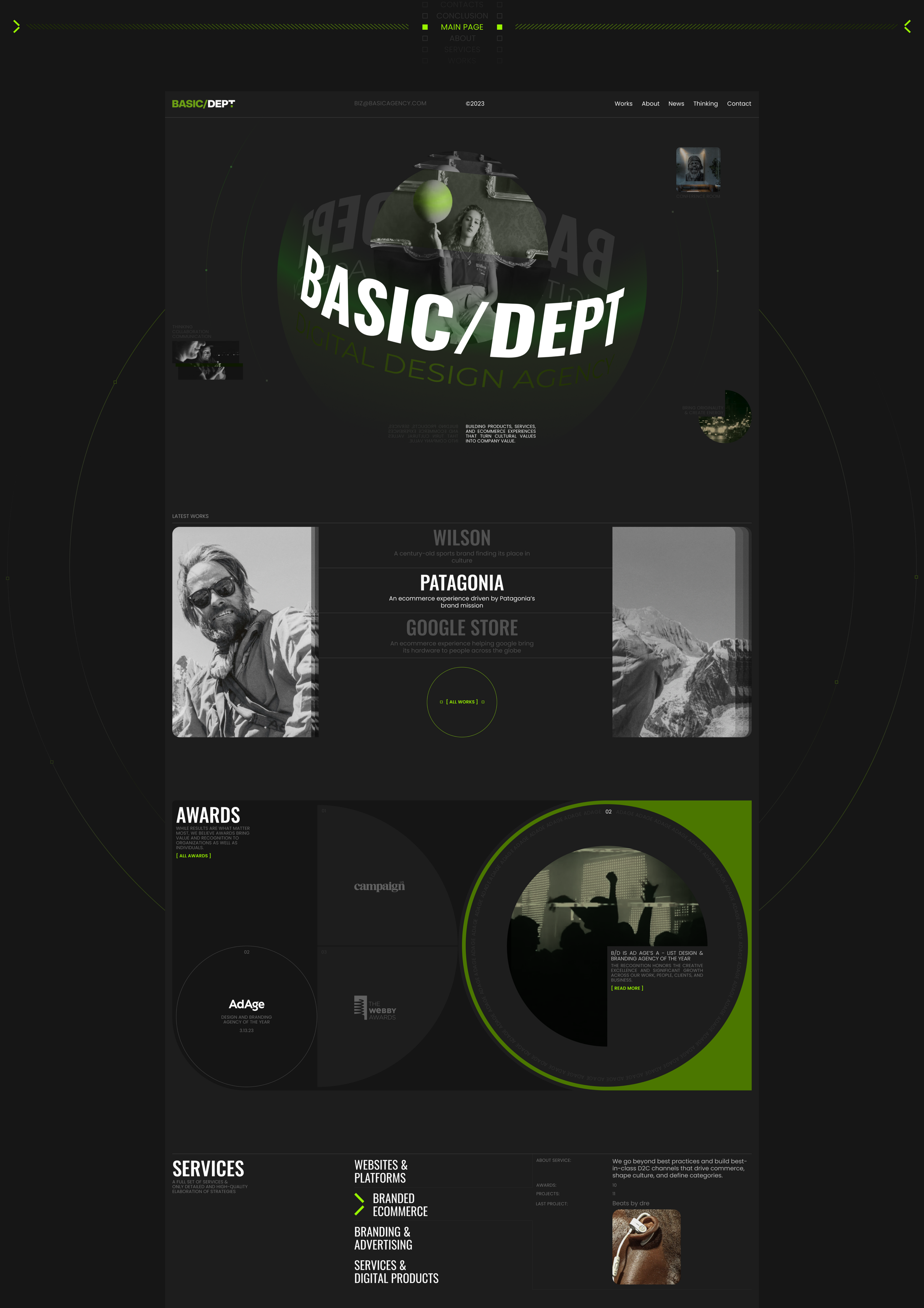 BASIC/DEPT | Digital agency — Изображение №1 — Интерфейсы, Графика на Dprofile