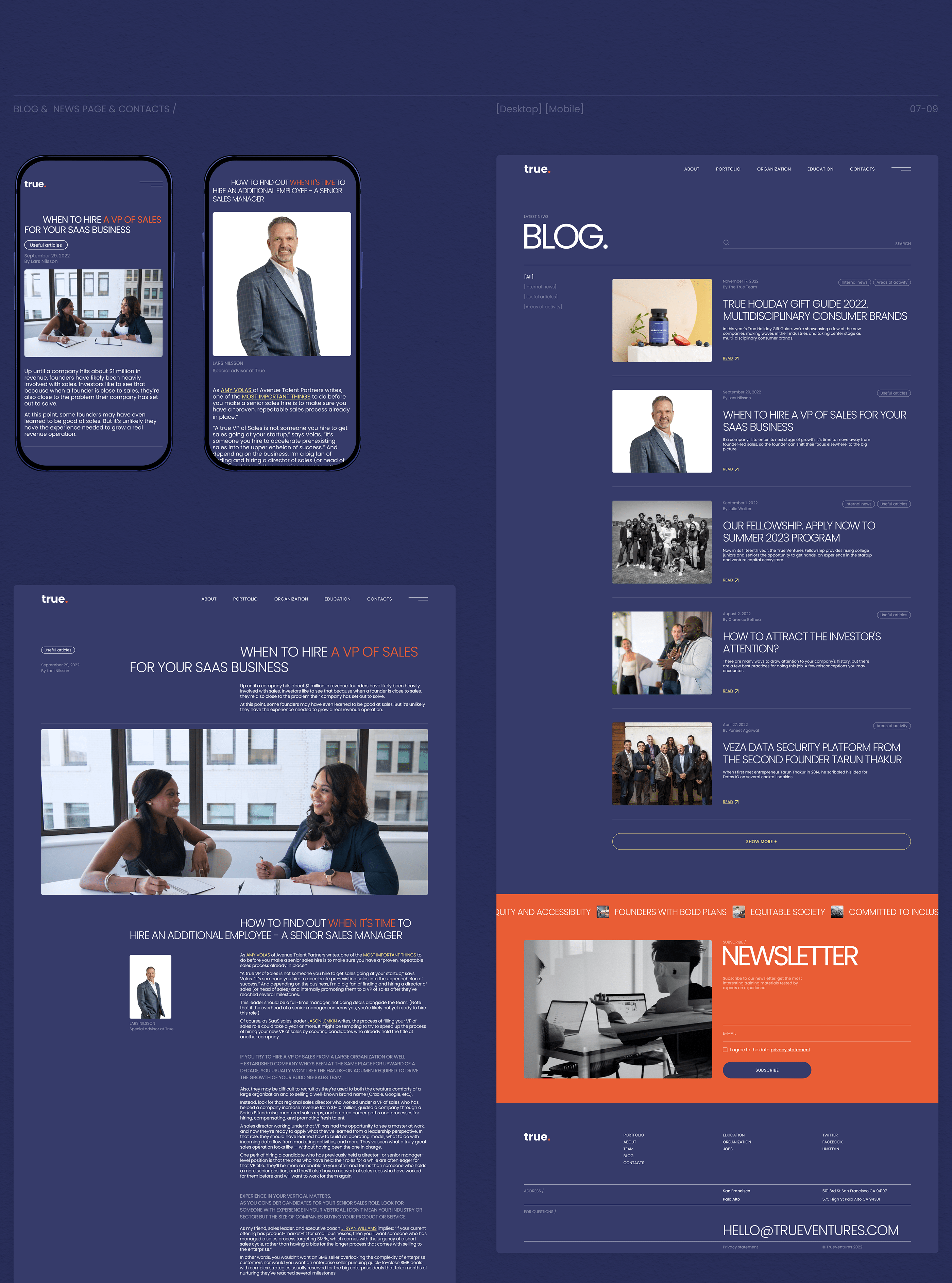 TrueVentures | Corporate website redesign — Изображение №12 — Интерфейсы, Брендинг, Графика на Dprofile