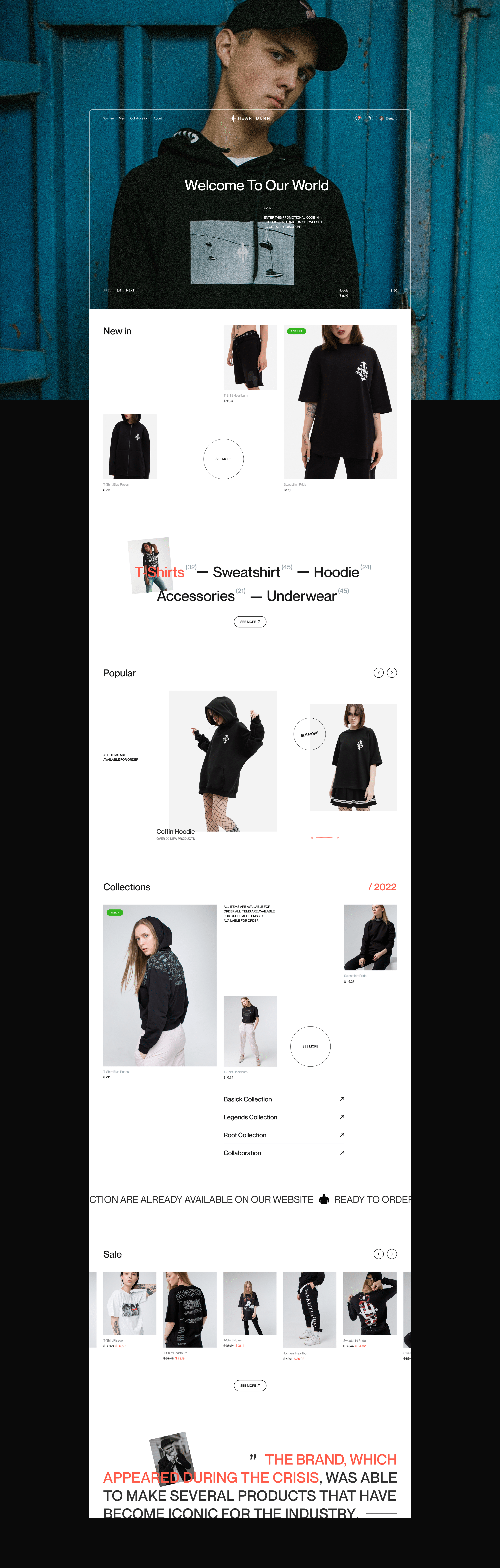 Heartburn — ecommerce website — Изображение №2 — Интерфейсы, Графика на Dprofile
