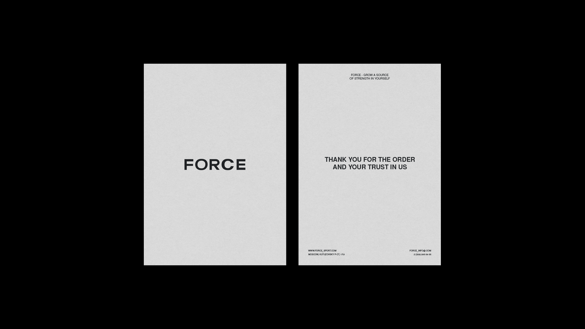 Brand Identity / Fashion / FORCE — Изображение №3 — Брендинг, Графика на Dprofile