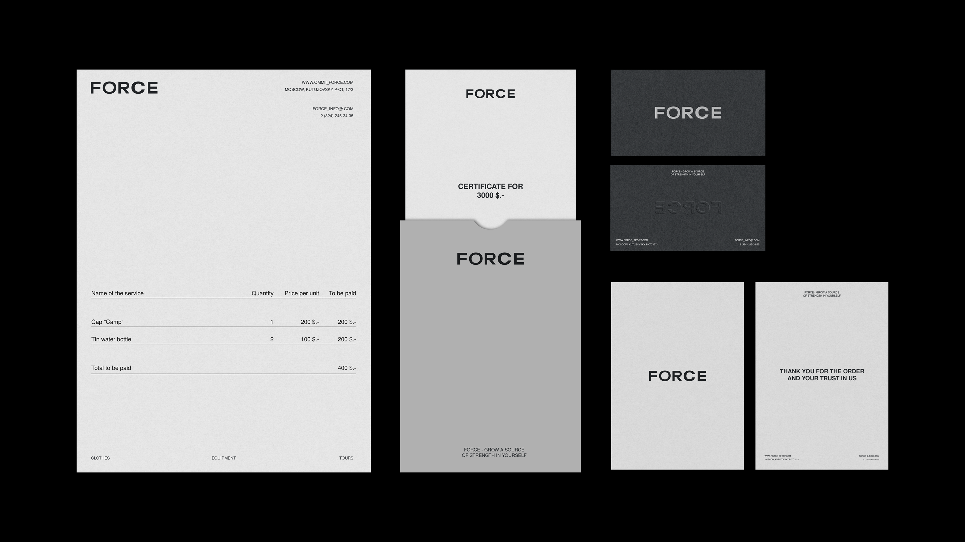 Brand Identity / Fashion / FORCE — Изображение №7 — Брендинг, Графика на Dprofile