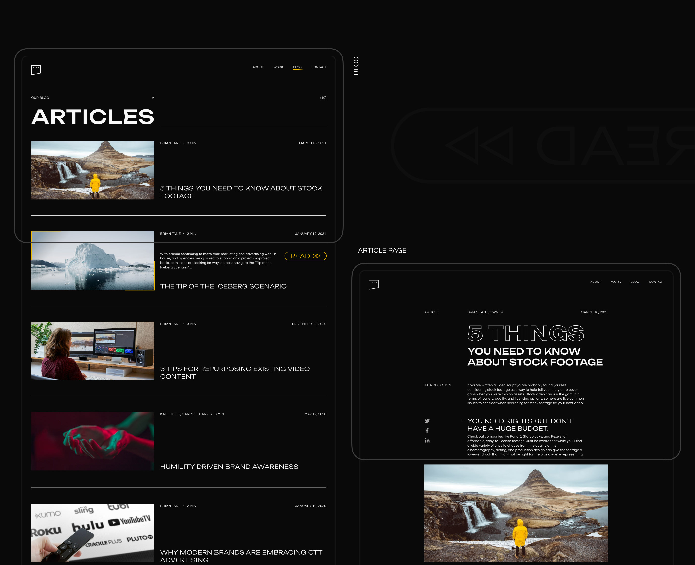 Tane | Corporate website — Изображение №19 — Интерфейсы на Dprofile