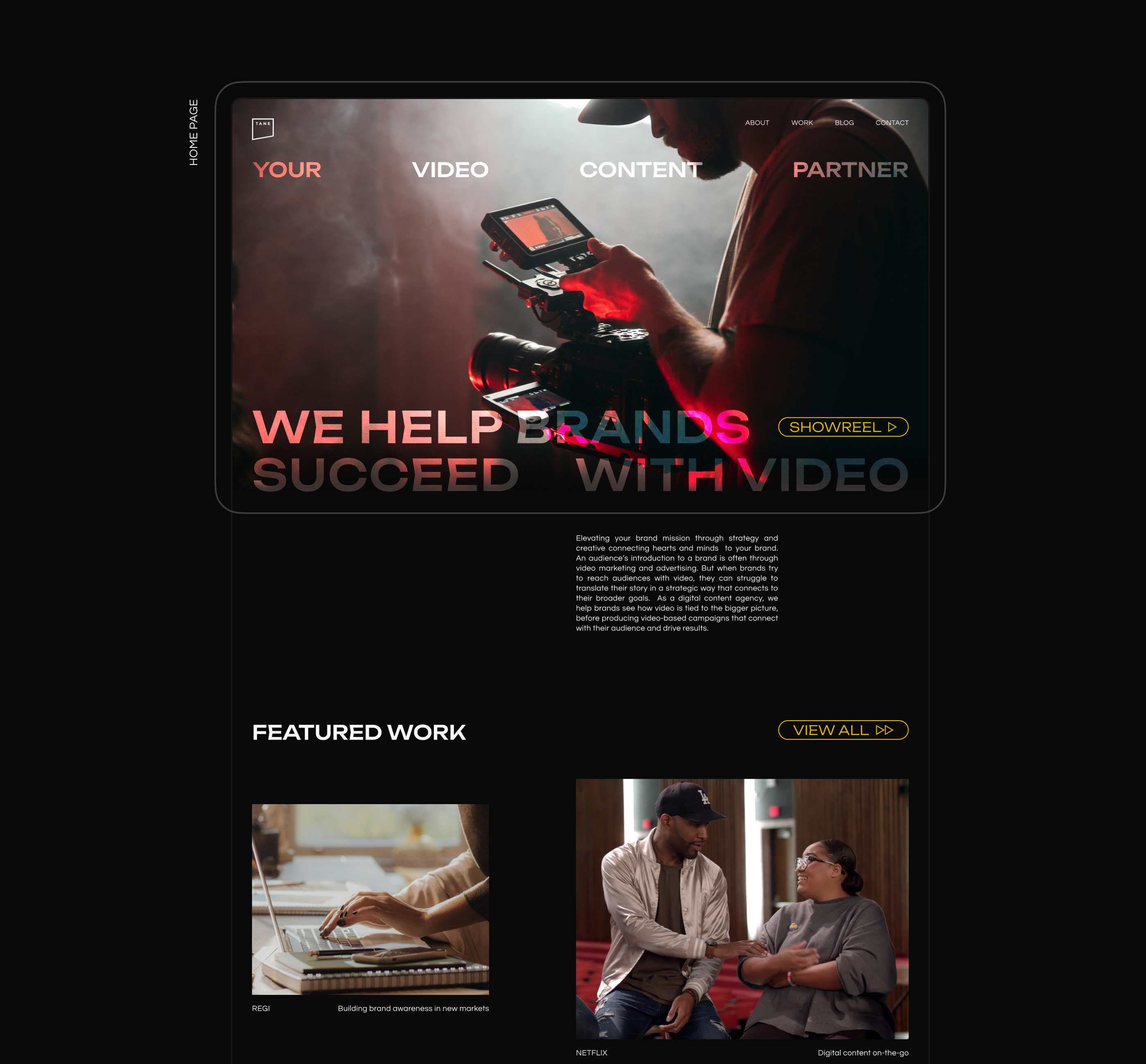 Tane | Corporate website — Изображение №2 — Интерфейсы на Dprofile