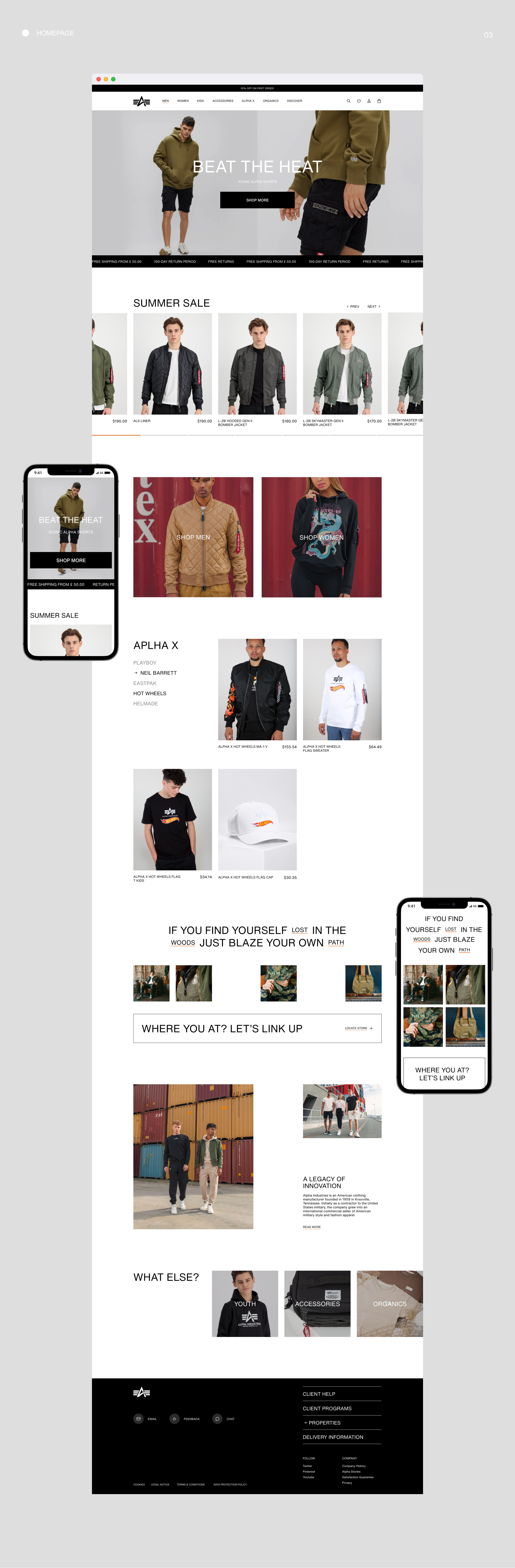 Alpha Industries | E-commerce redesign — Изображение №3 — Интерфейсы на Dprofile