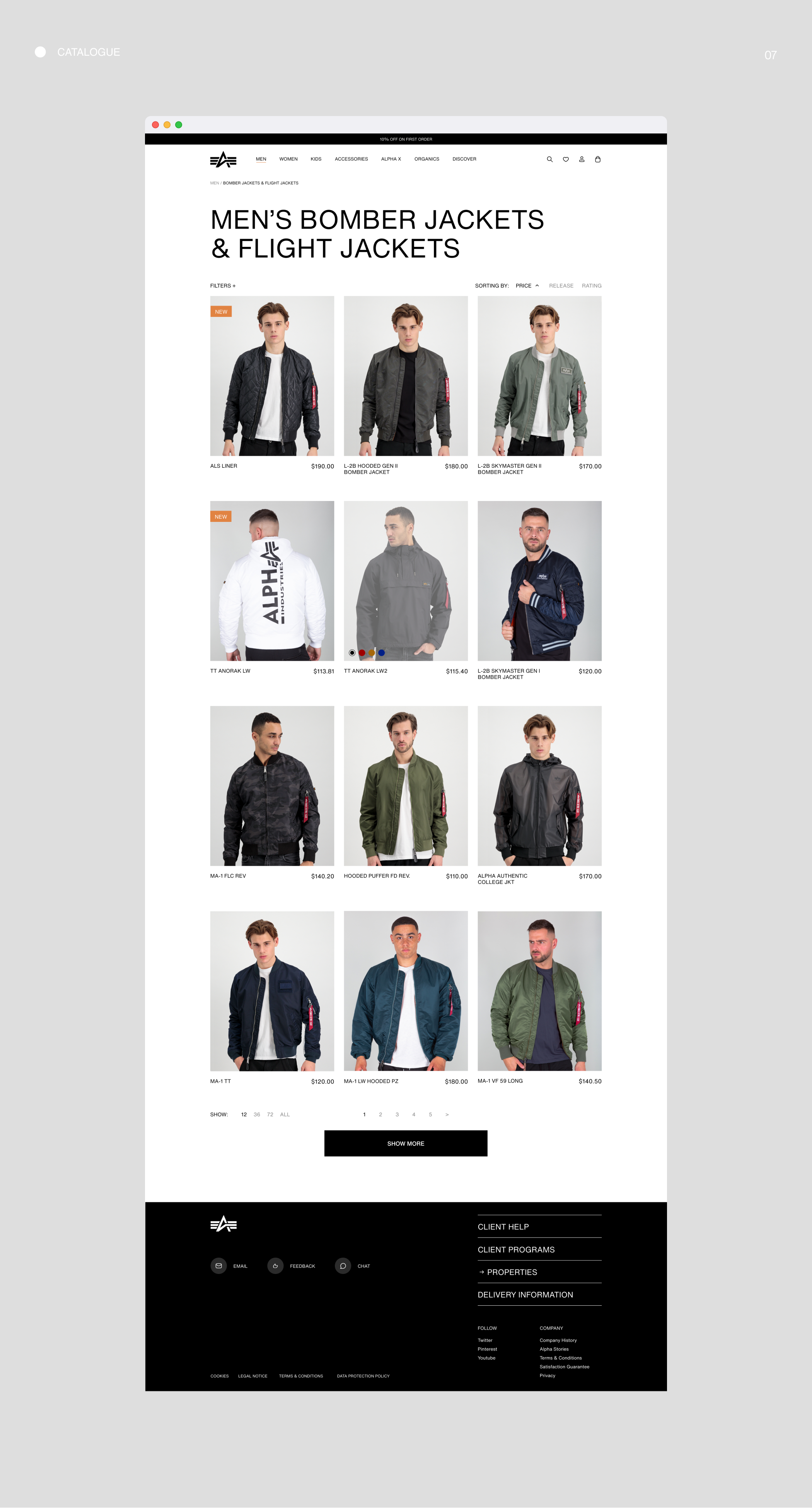 Alpha Industries | E-commerce redesign — Изображение №7 — Интерфейсы на Dprofile