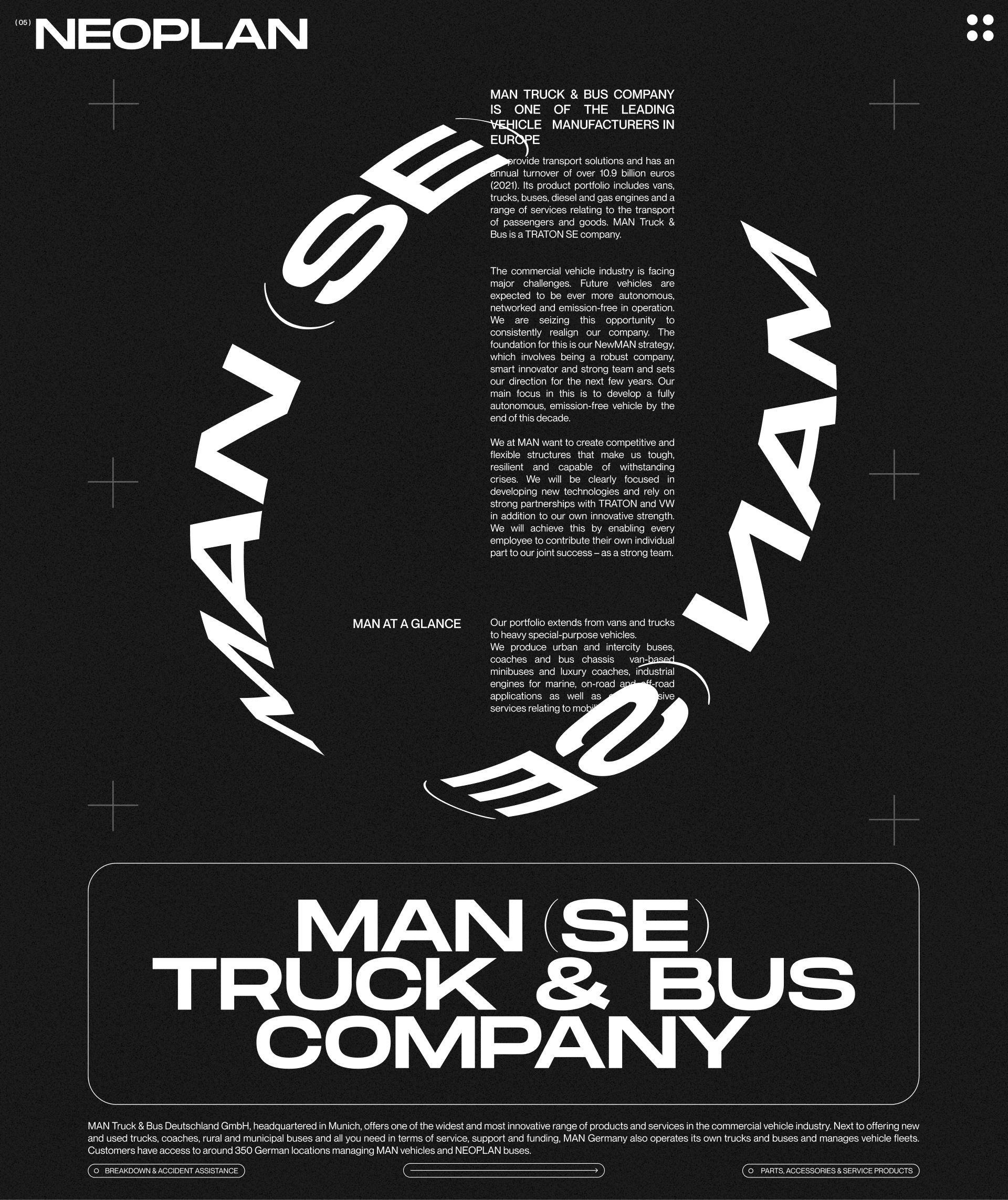 MAN SE | Corporate website | Redesign — Изображение №1 — Интерфейсы, Графика на Dprofile
