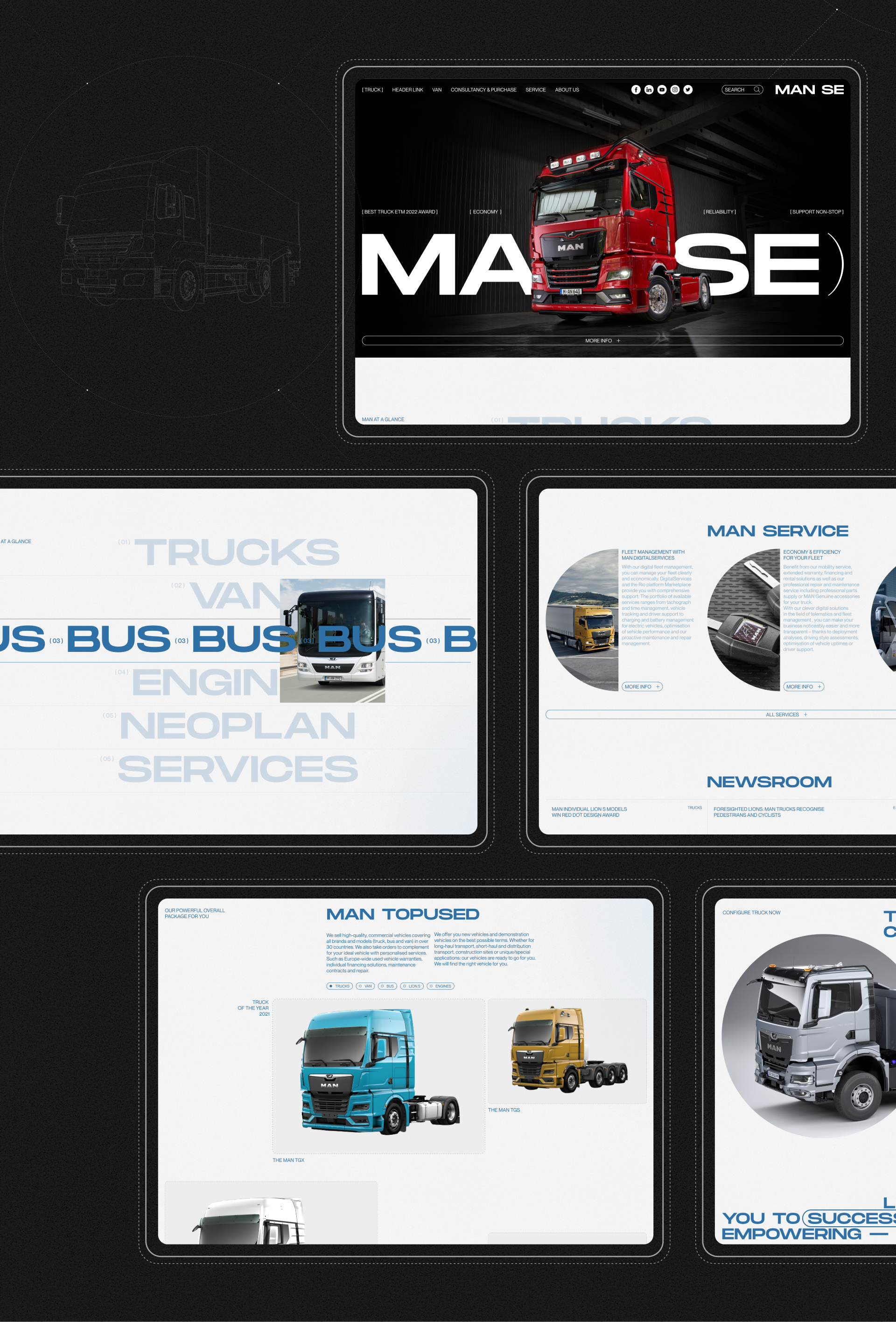 MAN SE | Corporate website | Redesign — Изображение №6 — Интерфейсы, Графика на Dprofile