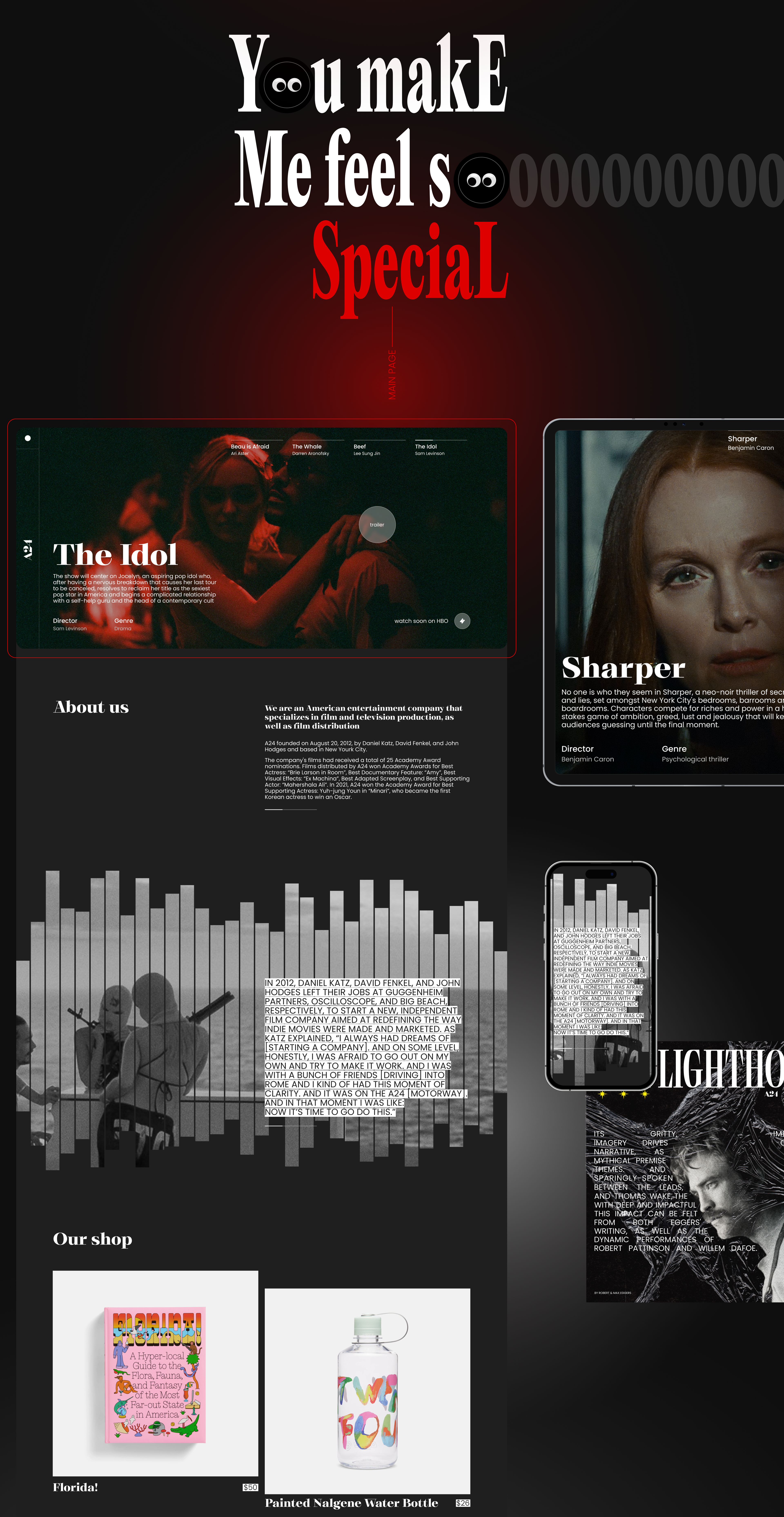 A24 Corporate website — Изображение №2 — Интерфейсы, Графика на Dprofile