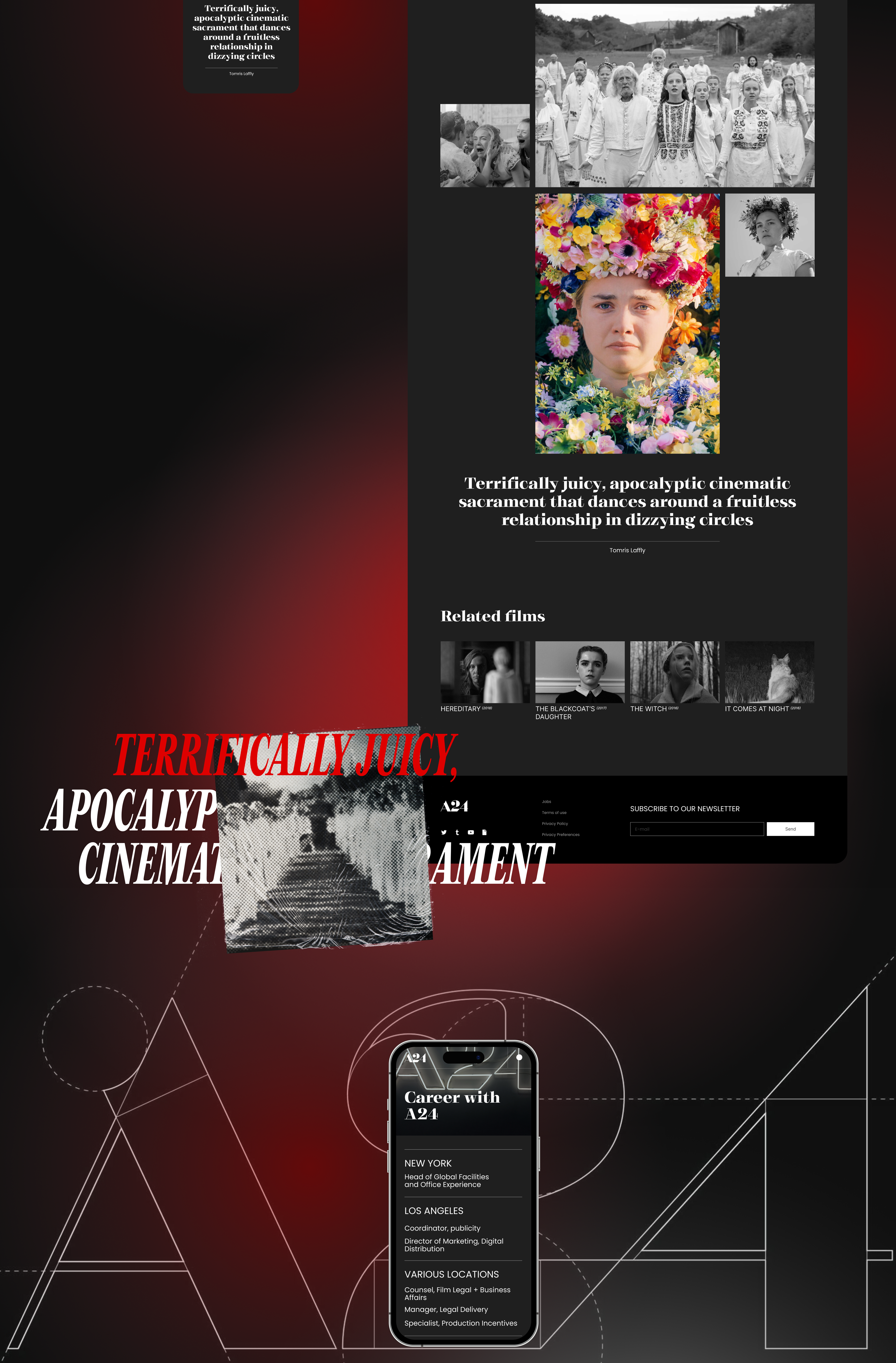 A24 Corporate website — Изображение №5 — Интерфейсы, Графика на Dprofile