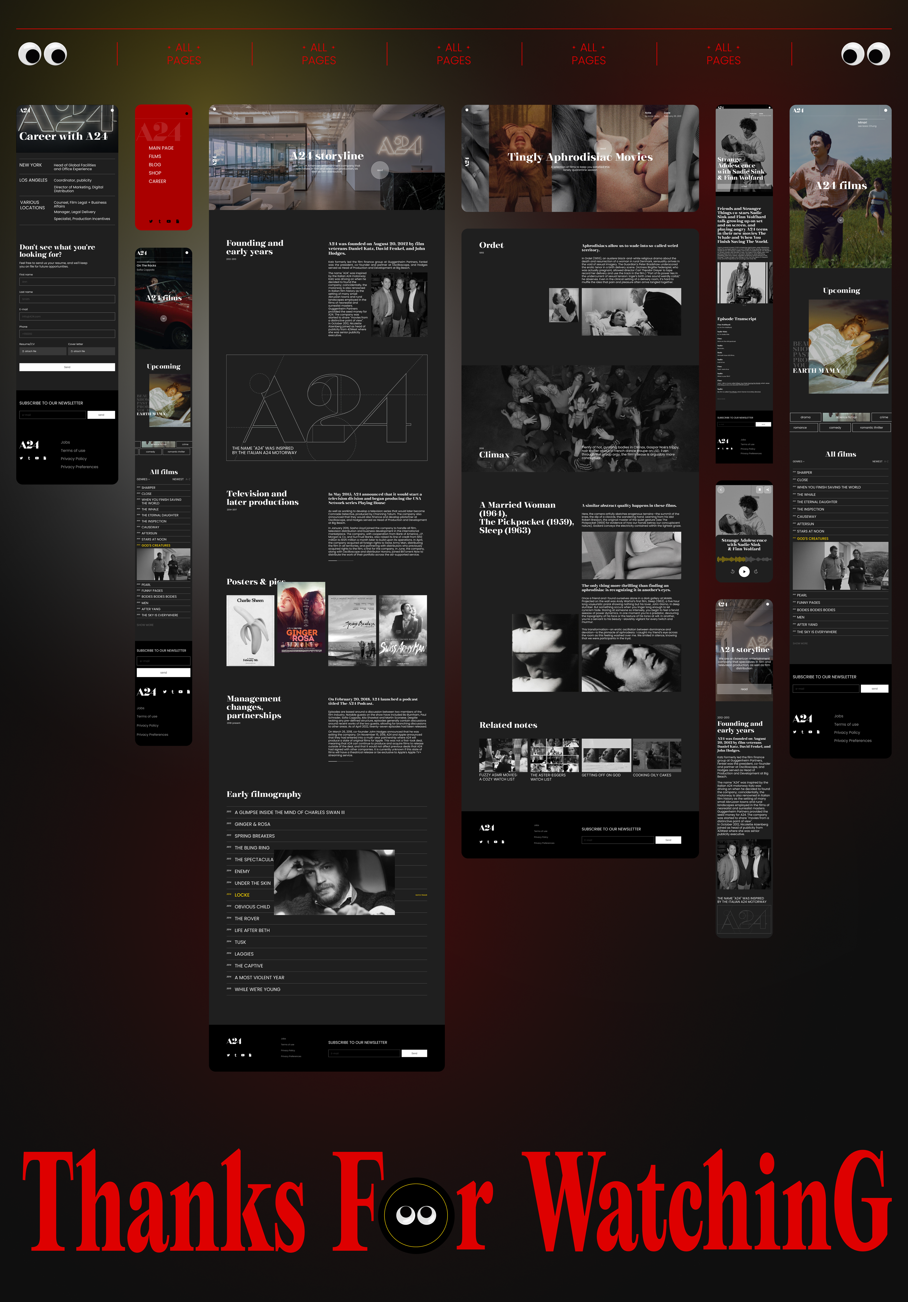 A24 Corporate website — Изображение №8 — Интерфейсы, Графика на Dprofile