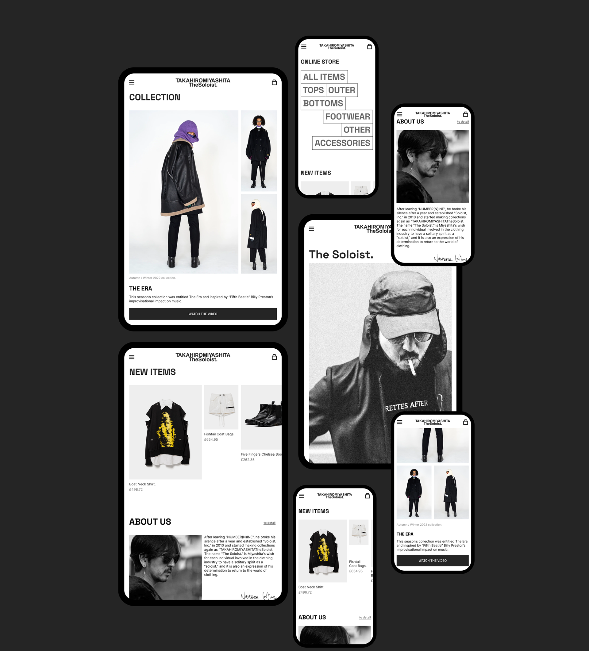 TAKAHIRO MIYASHITA / e-commerce store website concept — Изображение №3 — Интерфейсы на Dprofile