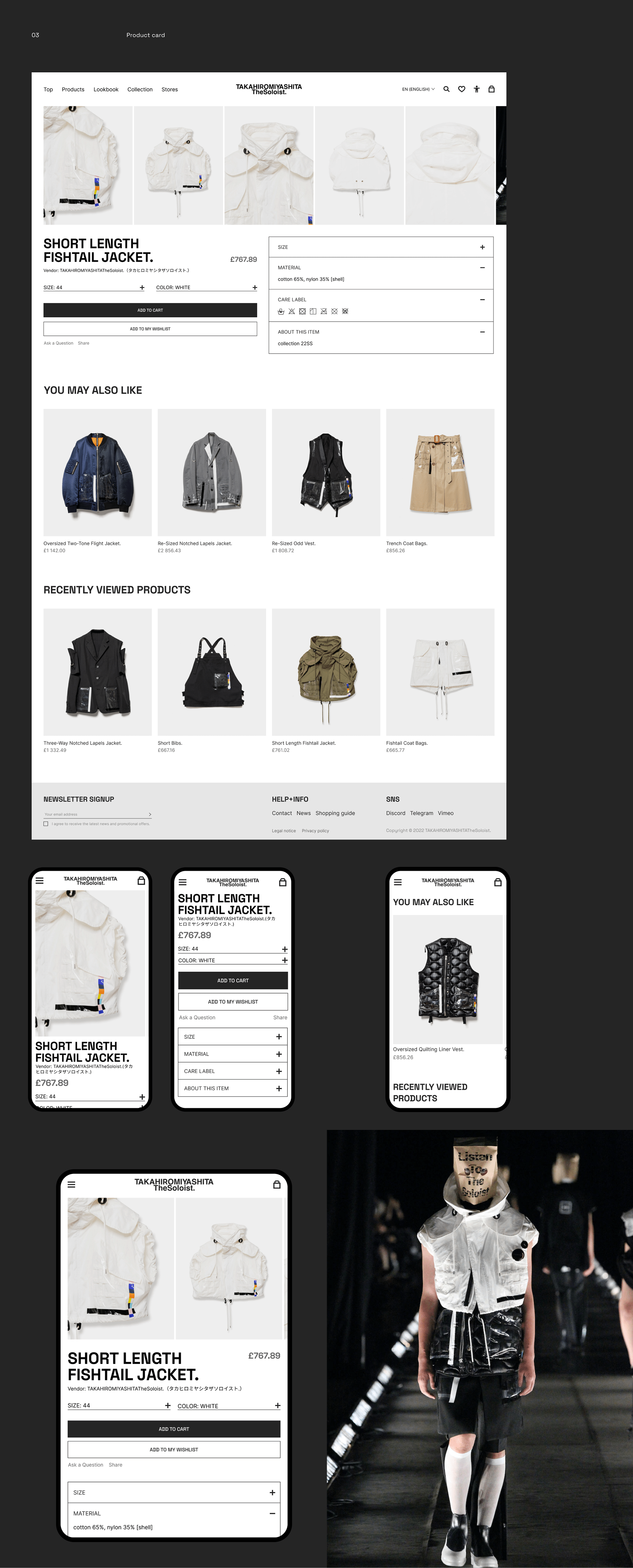 TAKAHIRO MIYASHITA / e-commerce store website concept — Изображение №6 — Интерфейсы на Dprofile