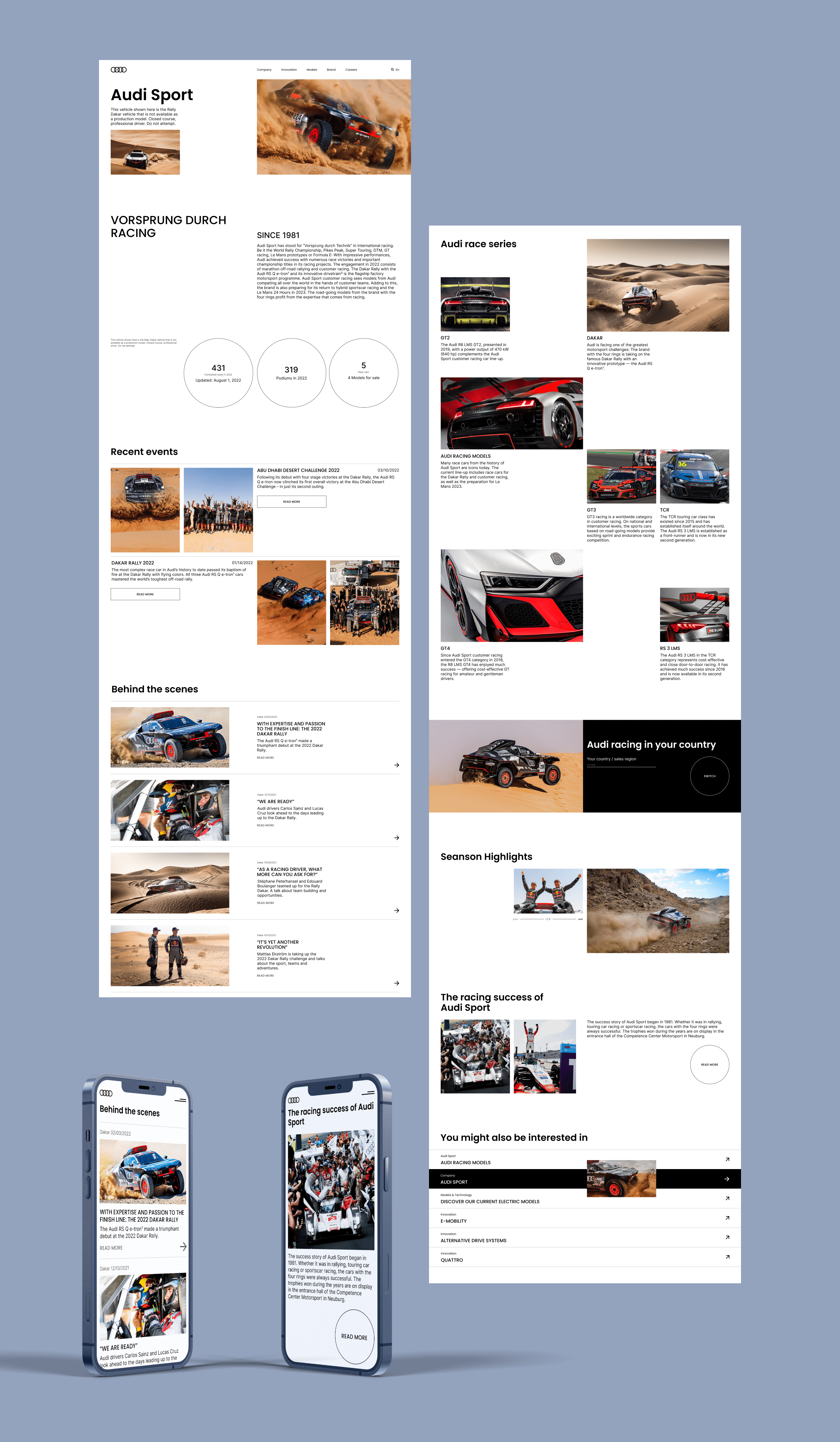 AUDI / Corporate website redesign — Изображение №8 — Интерфейсы на Dprofile