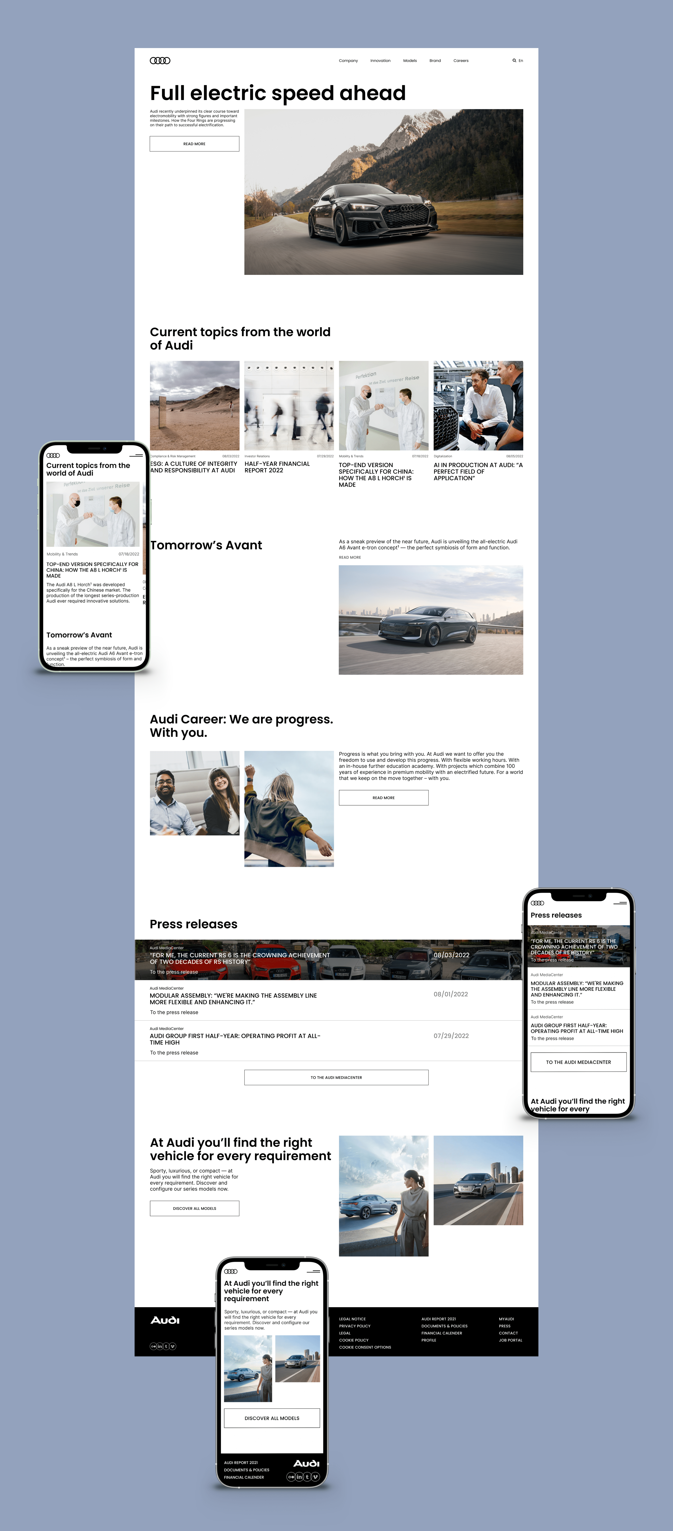 AUDI / Corporate website redesign — Изображение №2 — Интерфейсы на Dprofile