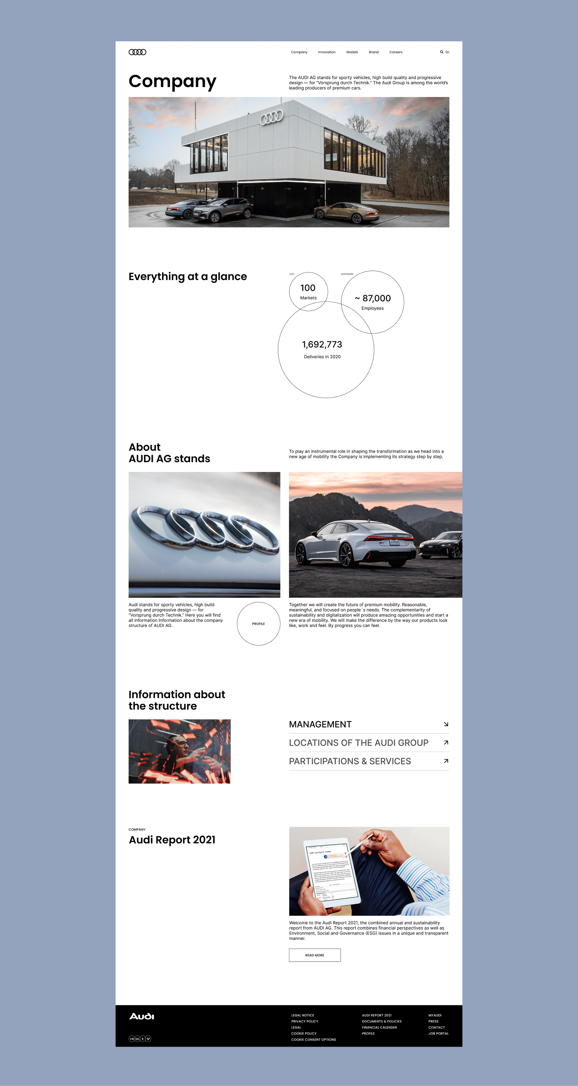 AUDI / Corporate website redesign — Изображение №6 — Интерфейсы на Dprofile