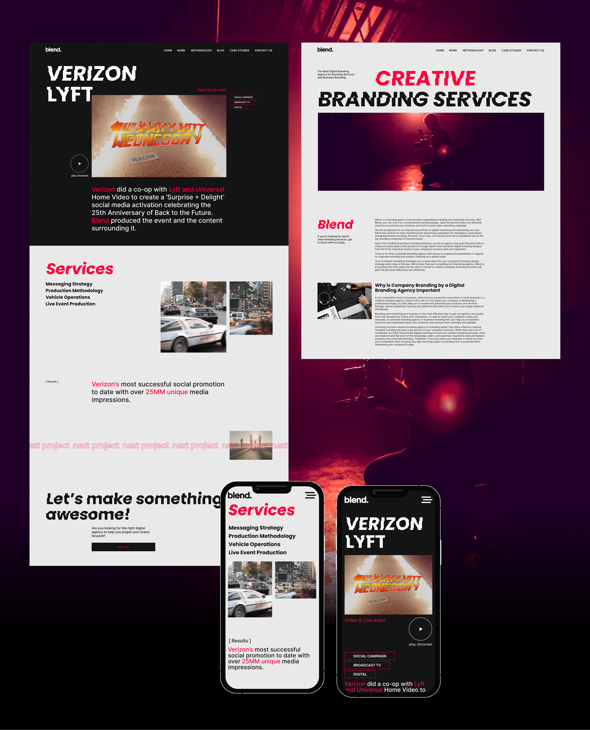 BLEND / Creative agency redesign — Изображение №7 — Анимация, Интерфейсы на Dprofile