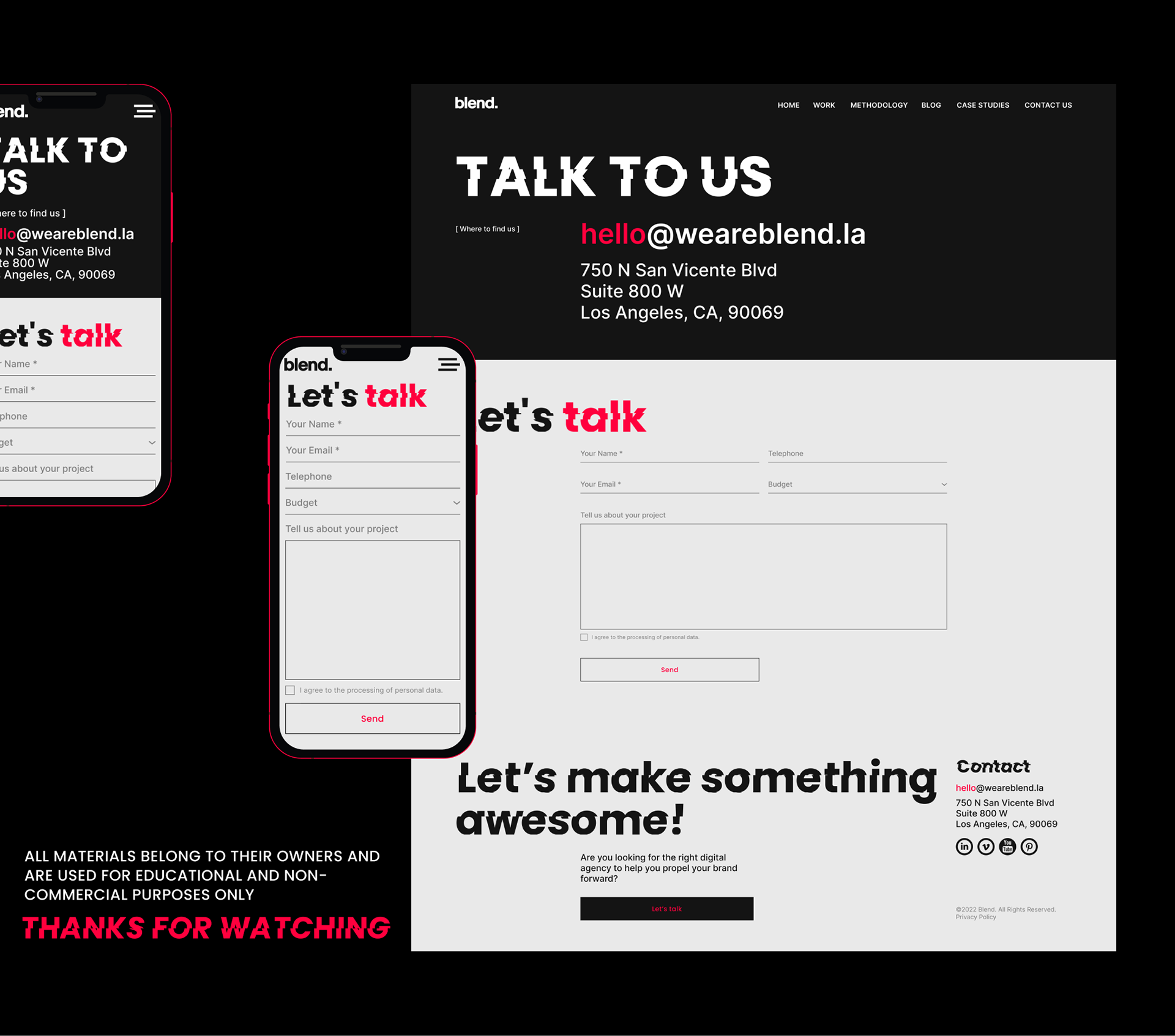 BLEND / Creative agency redesign — Изображение №9 — Анимация, Интерфейсы на Dprofile