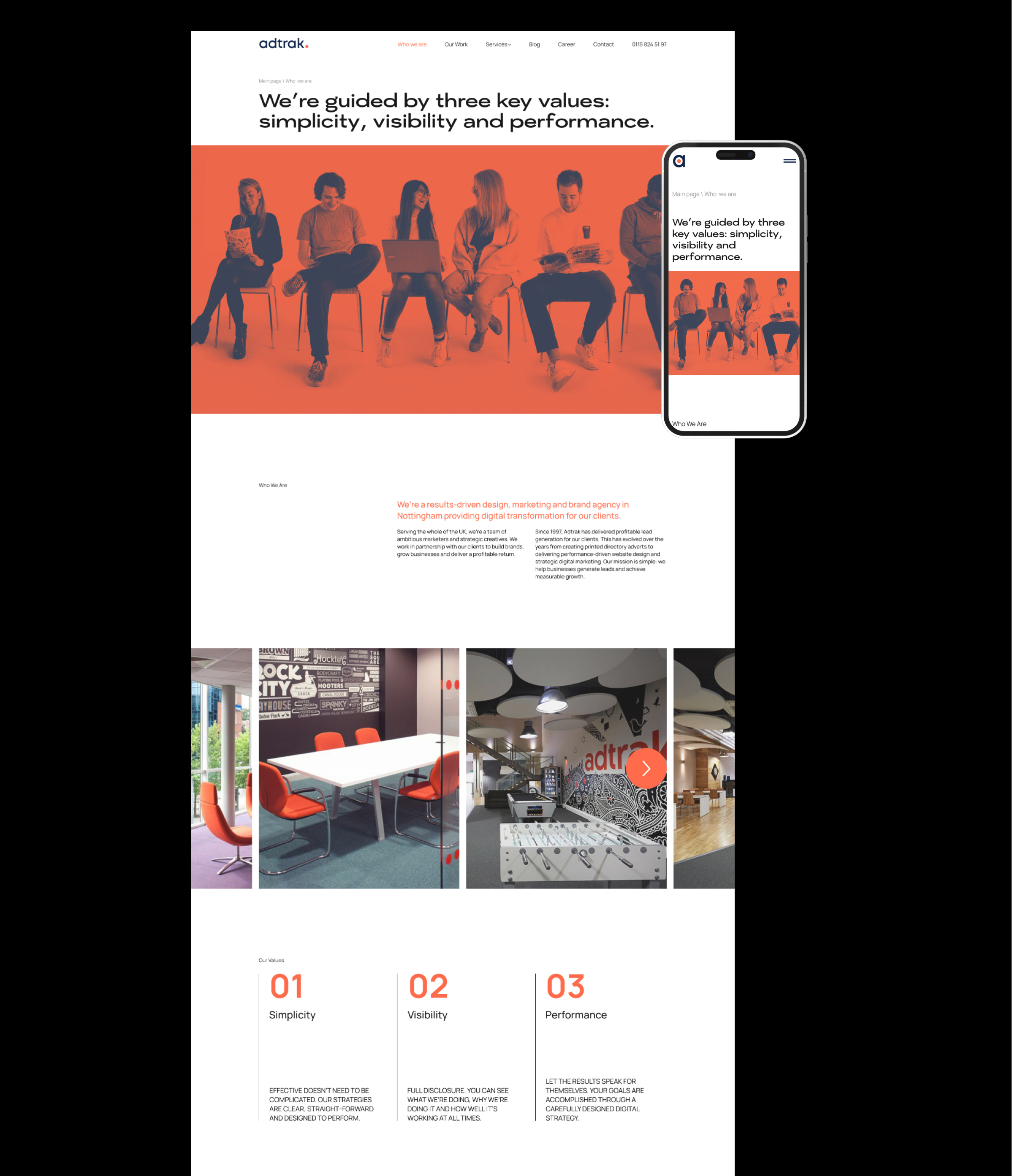 Redesign digital agency Adtrack — Изображение №5 — Интерфейсы, Маркетинг на Dprofile