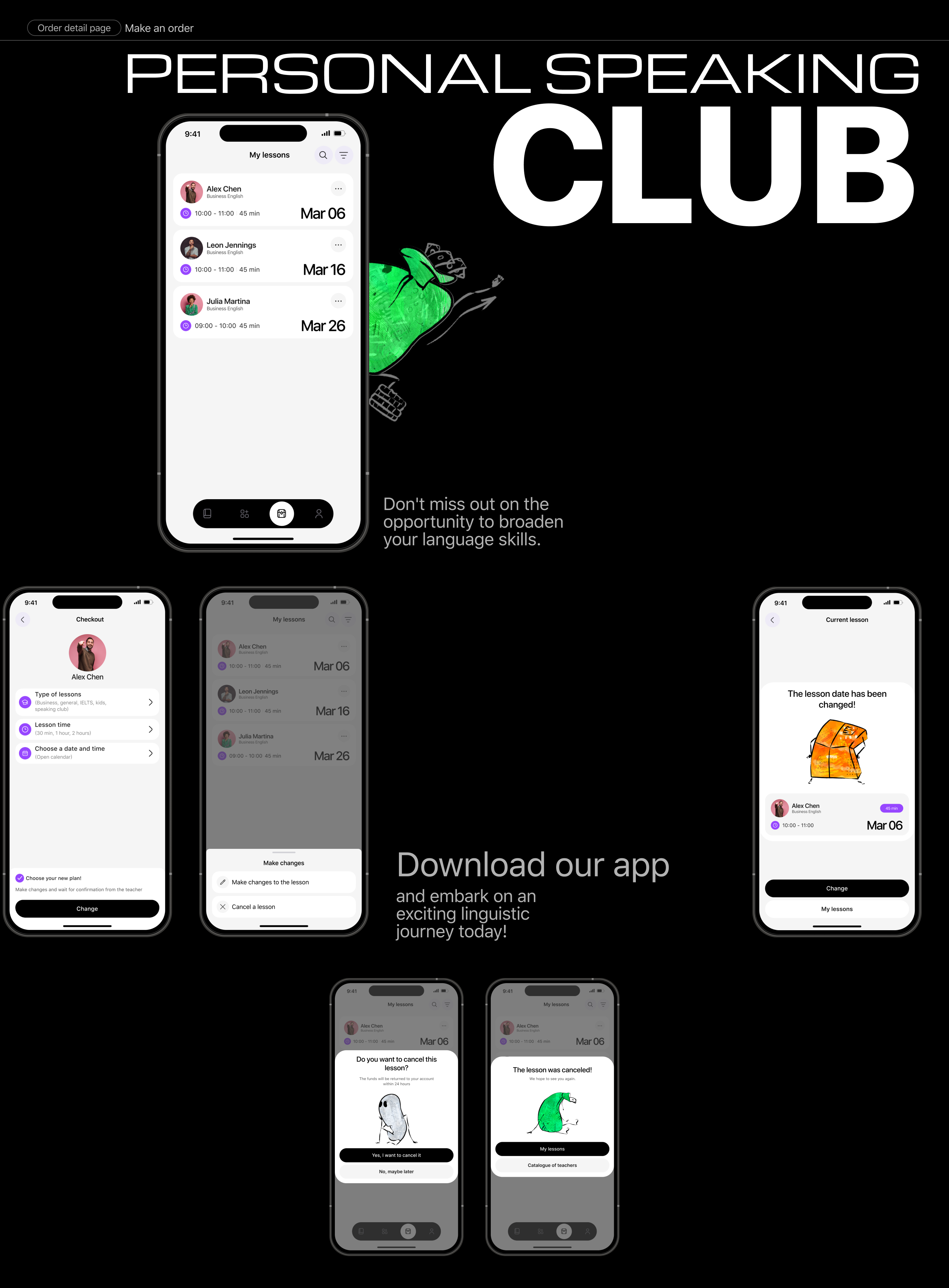 CLUB - learning foreign languages — Изображение №12 — Интерфейсы на Dprofile