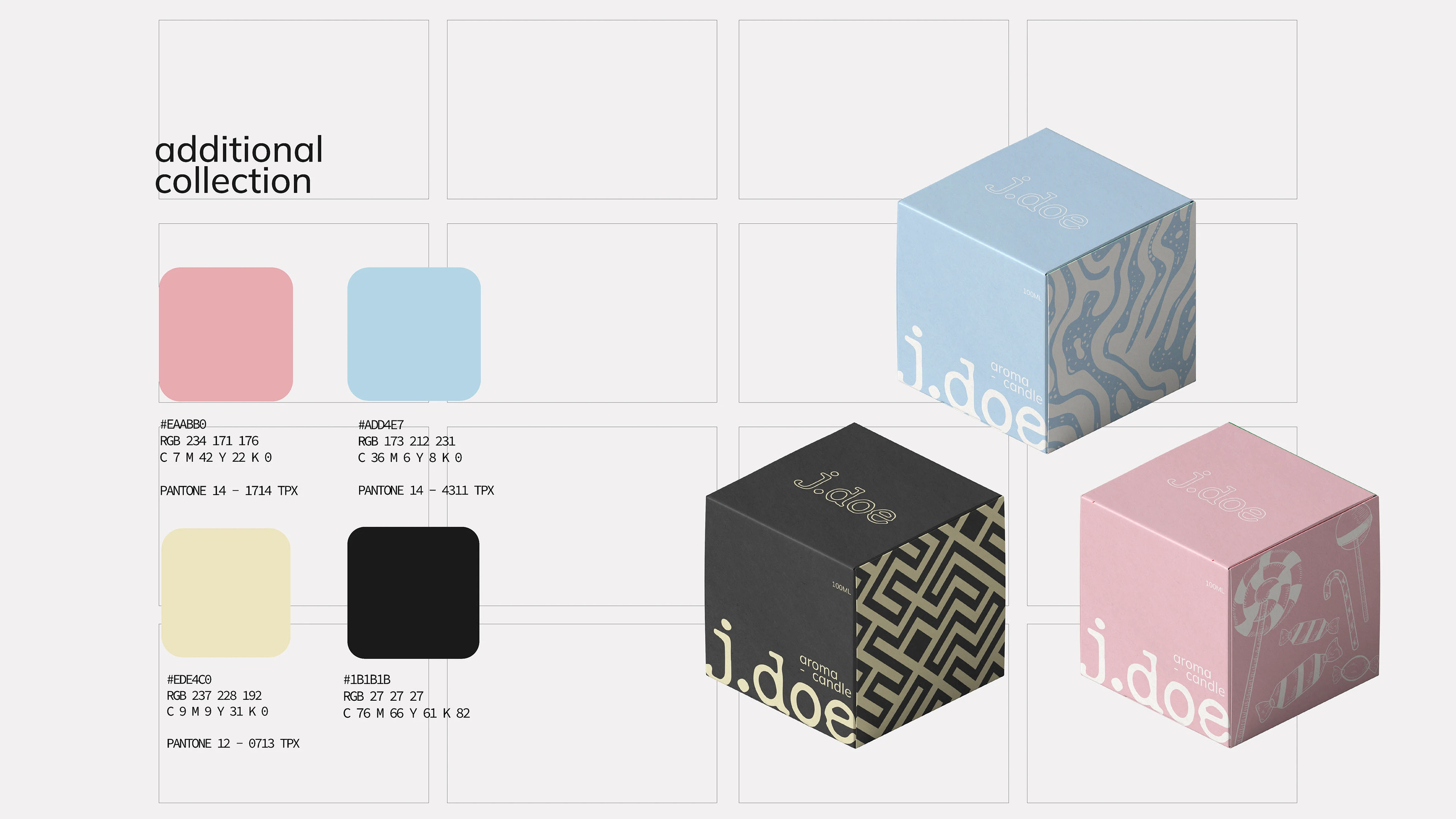 Identity Brand Aroma for Home J.Doe Candle — Изображение №6 — Брендинг на Dprofile