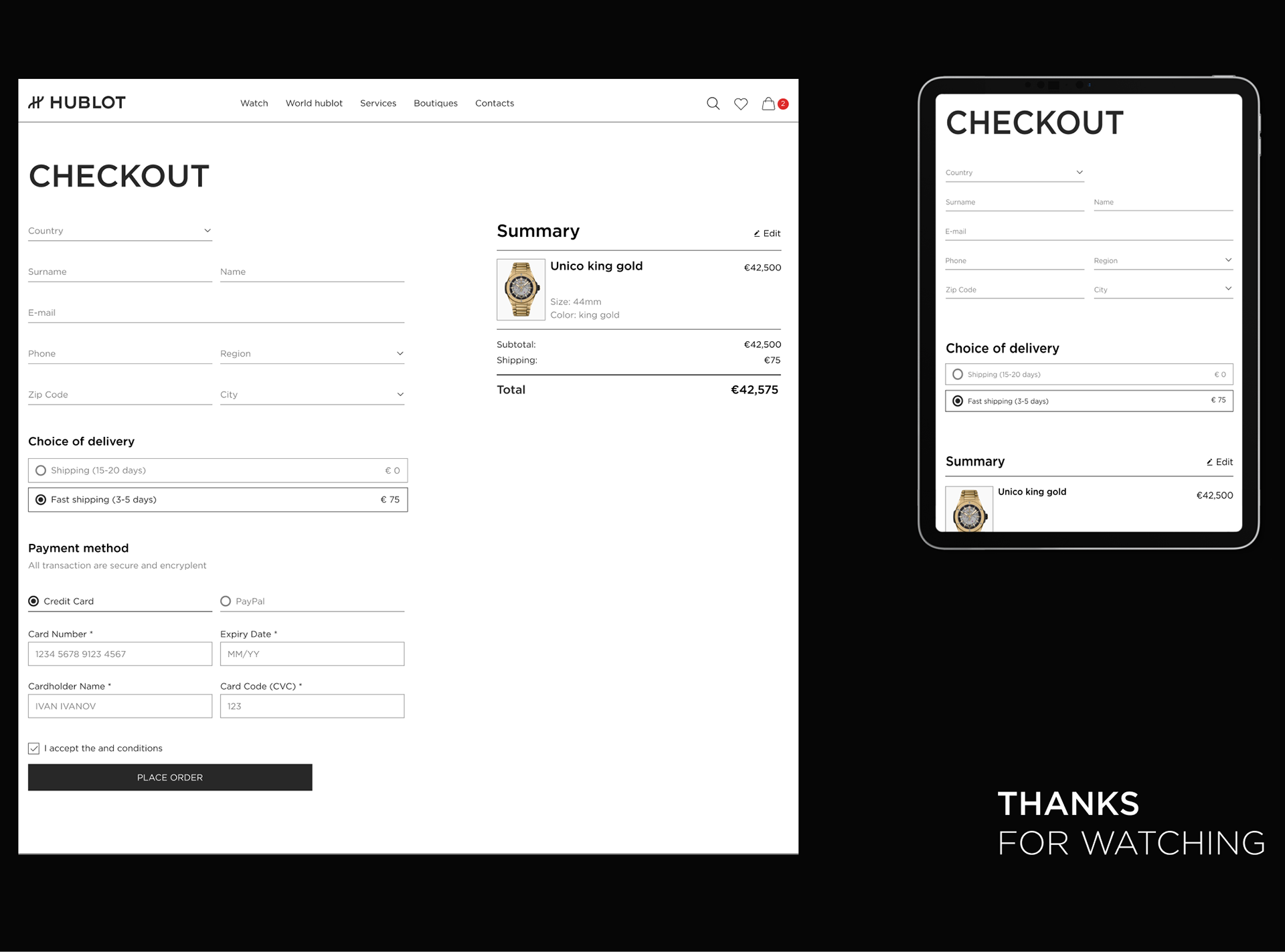 Hublot - Redesign concept | Website — Изображение №12 — Интерфейсы на Dprofile