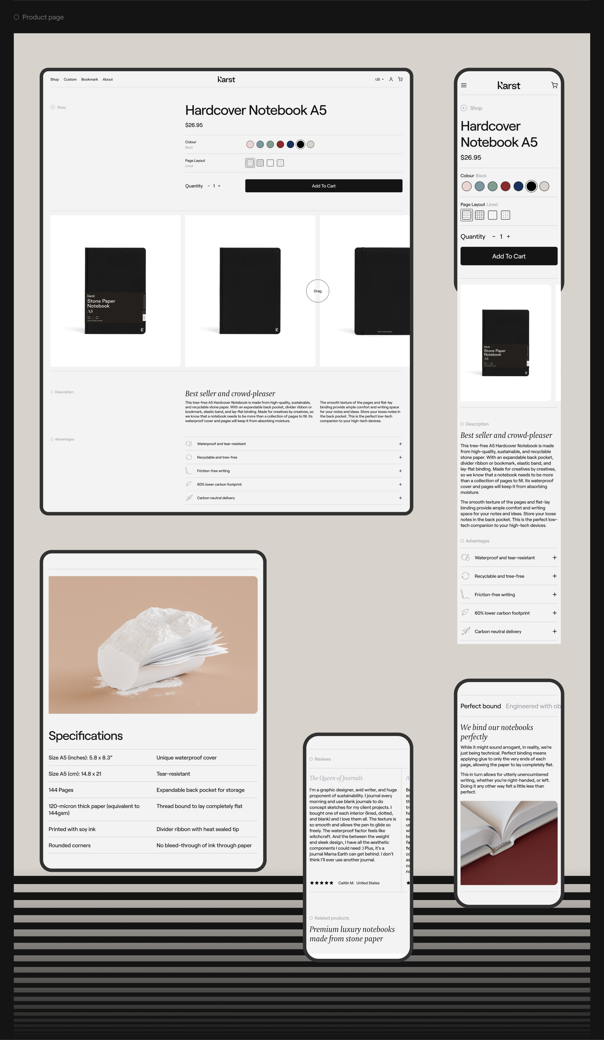 Karst Stone Paper | E-commerce Redesign — Изображение №8 — Интерфейсы на Dprofile