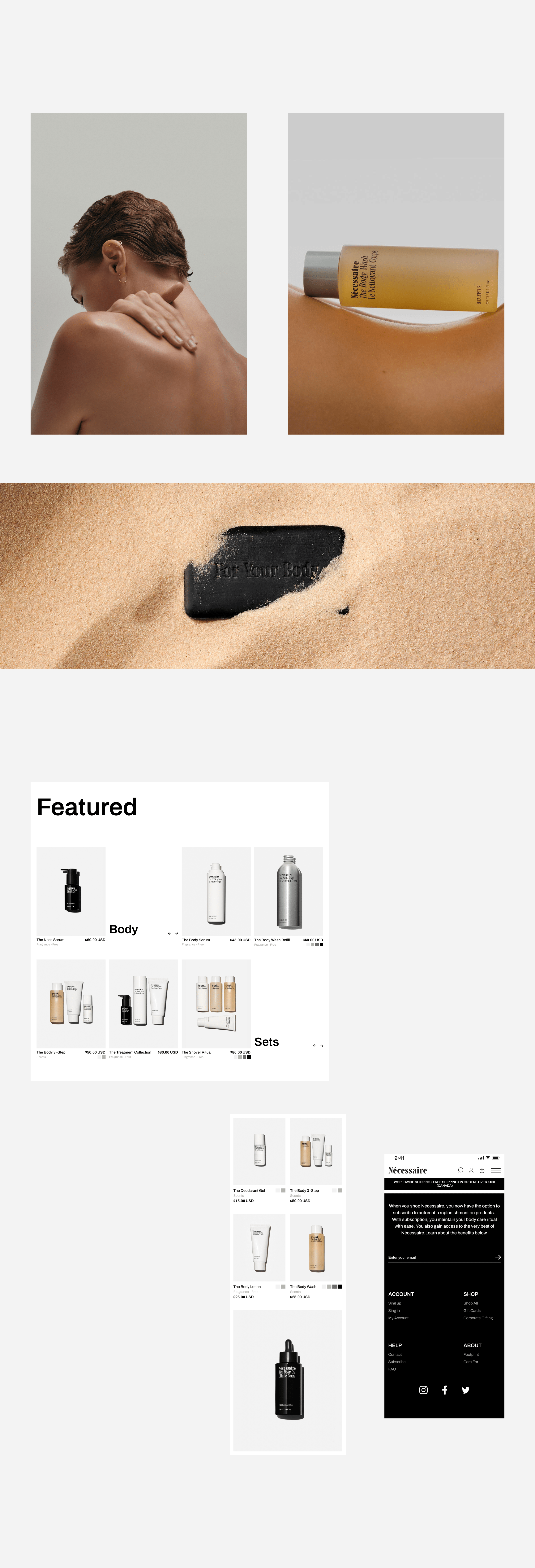 Nécessaire | online store — Изображение №3 — Интерфейсы на Dprofile