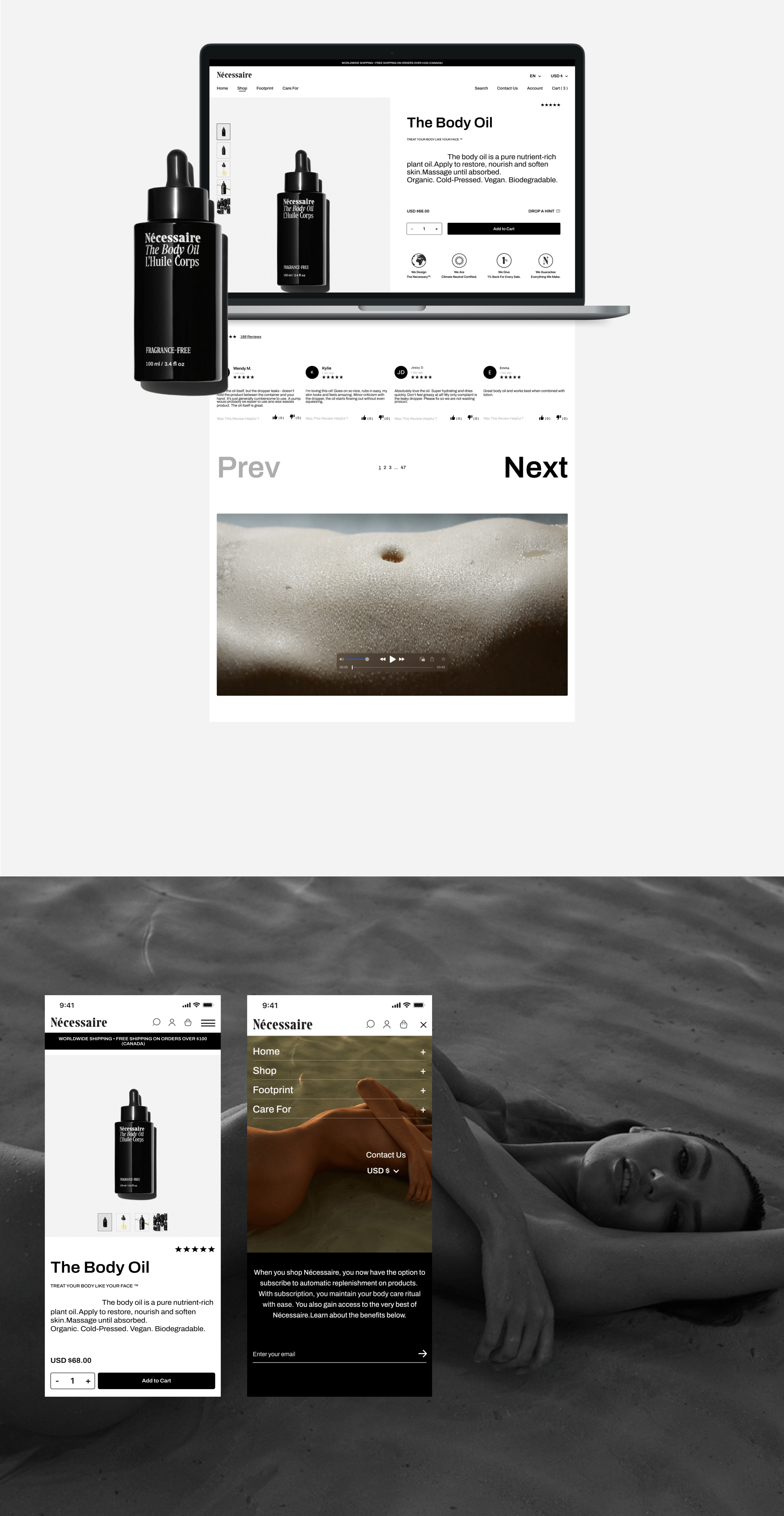 Nécessaire | online store — Изображение №5 — Интерфейсы на Dprofile
