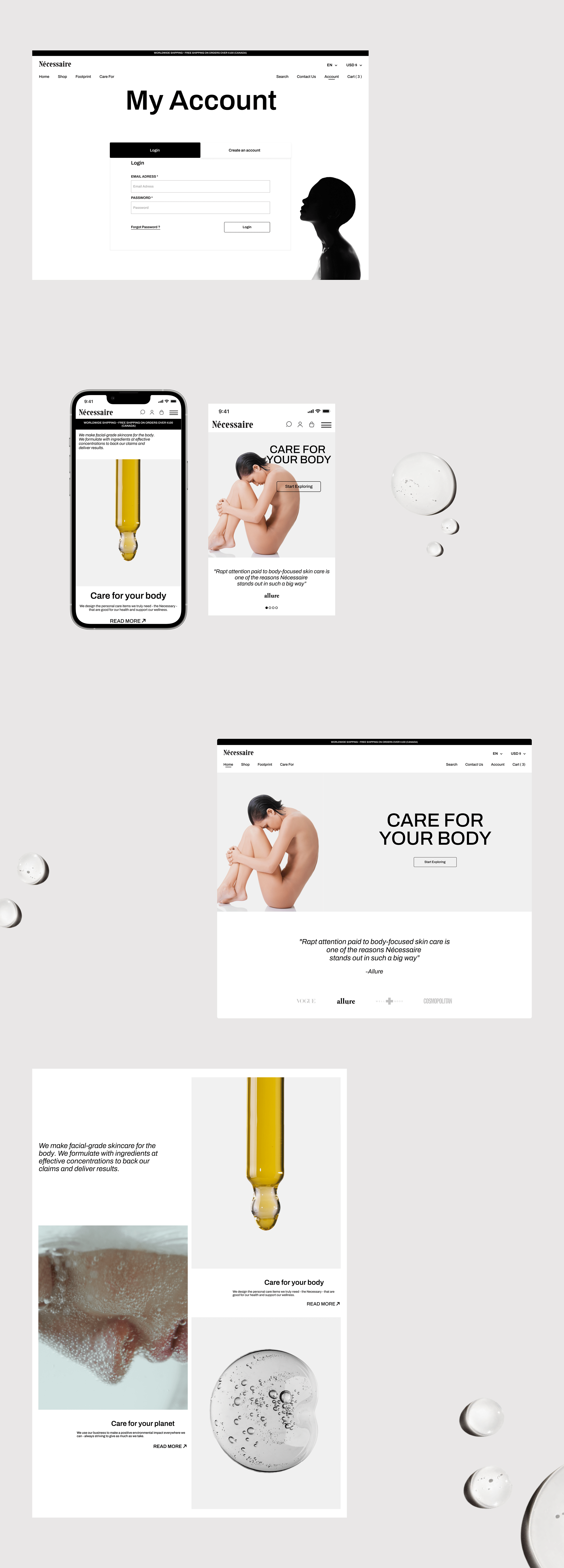 Nécessaire | online store — Изображение №2 — Интерфейсы на Dprofile