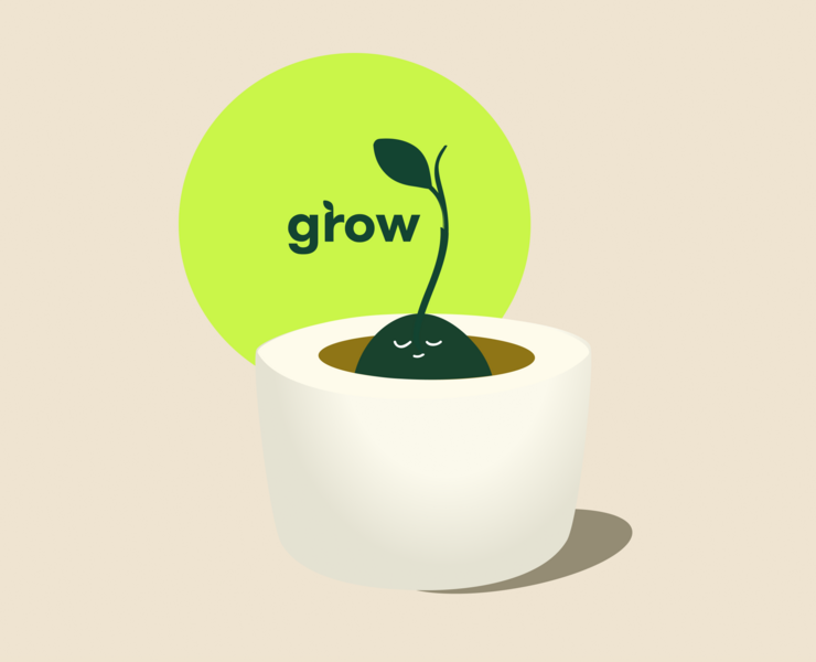 Grow: logo + illustrations — Брендинг на Dprofile