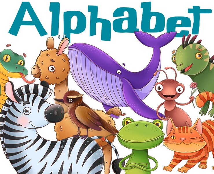 Алфавит для детей на английском языке — Иллюстрация на Dprofile