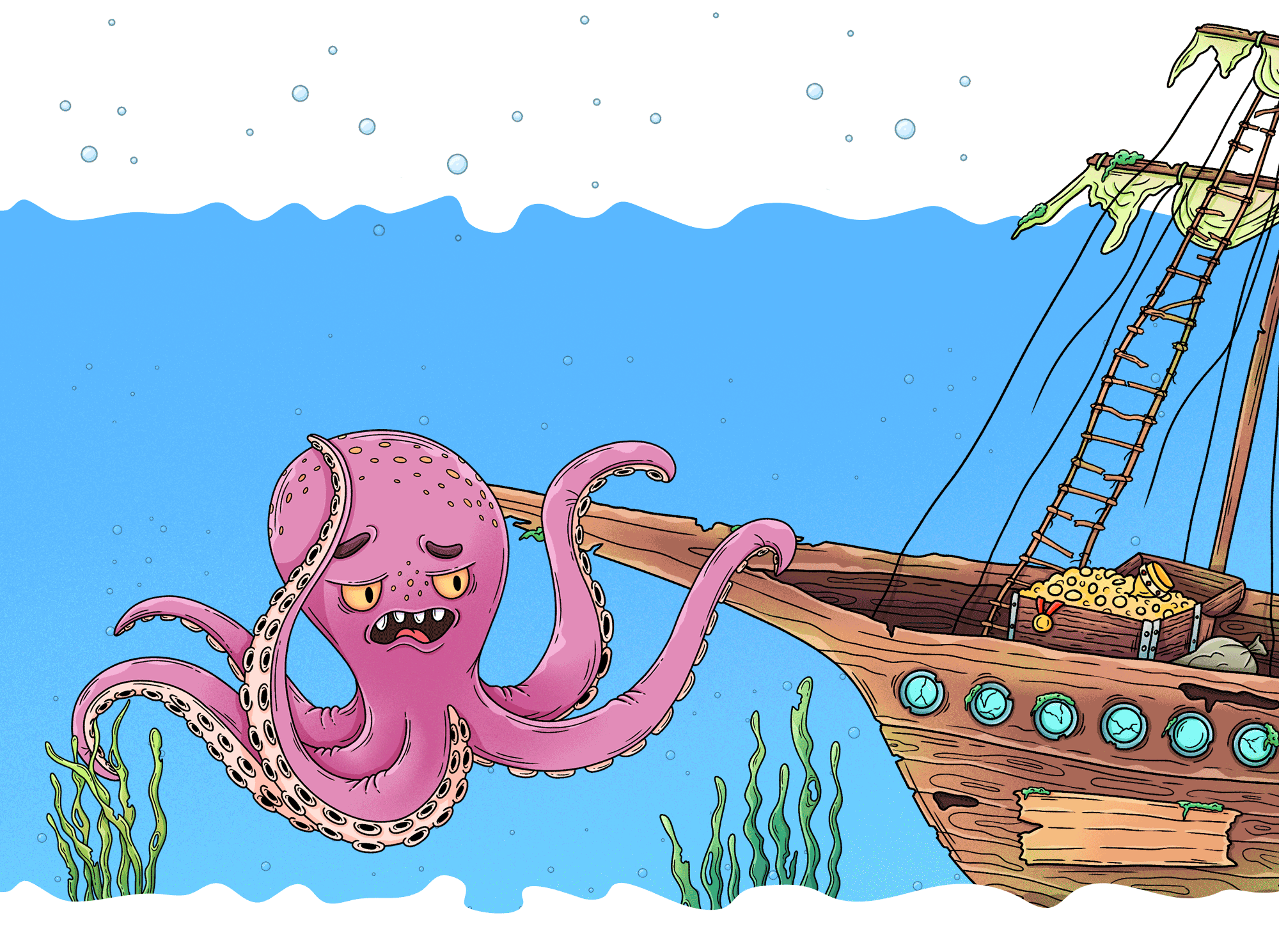 Настольная игра «Морская ходилка. Полное погружение» — Изображение №7 — Иллюстрация на Dprofile