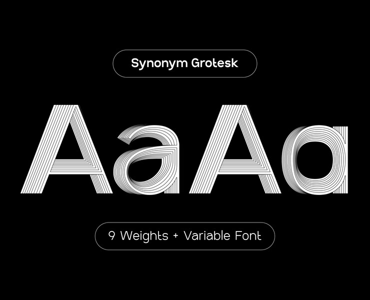 SK Synonym Grotesk — Графика на Dprofile