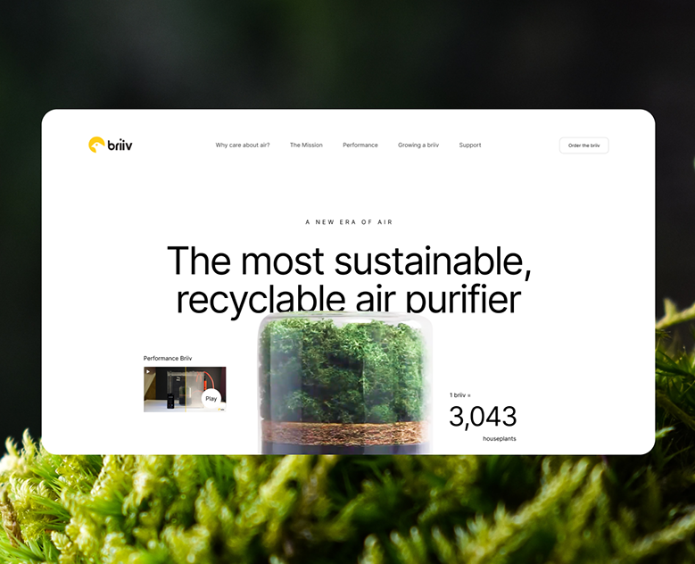 Air purifier Website redesign на Dprofile