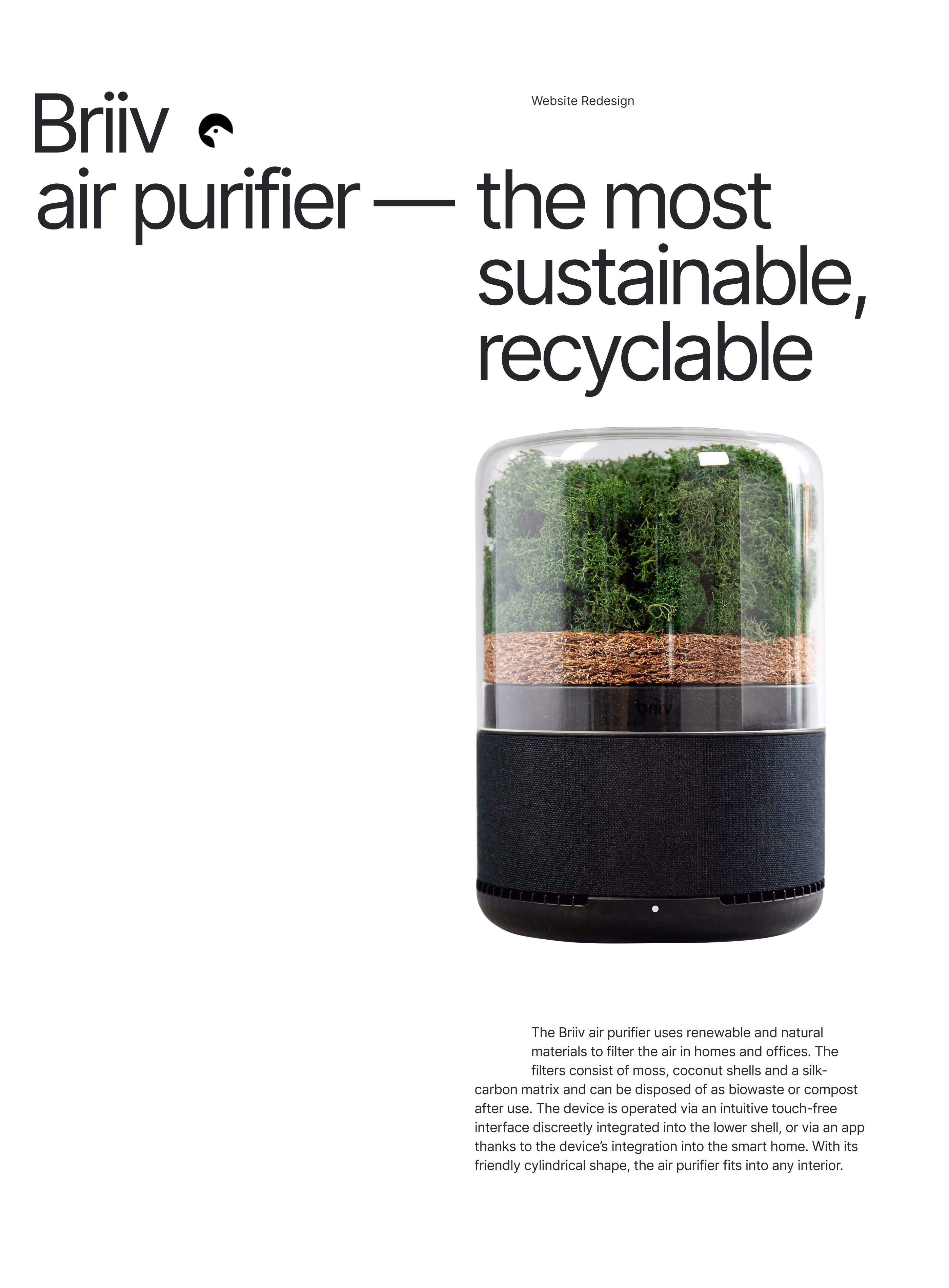 Air purifier Website redesign — Изображение №1 — Интерфейсы на Dprofile