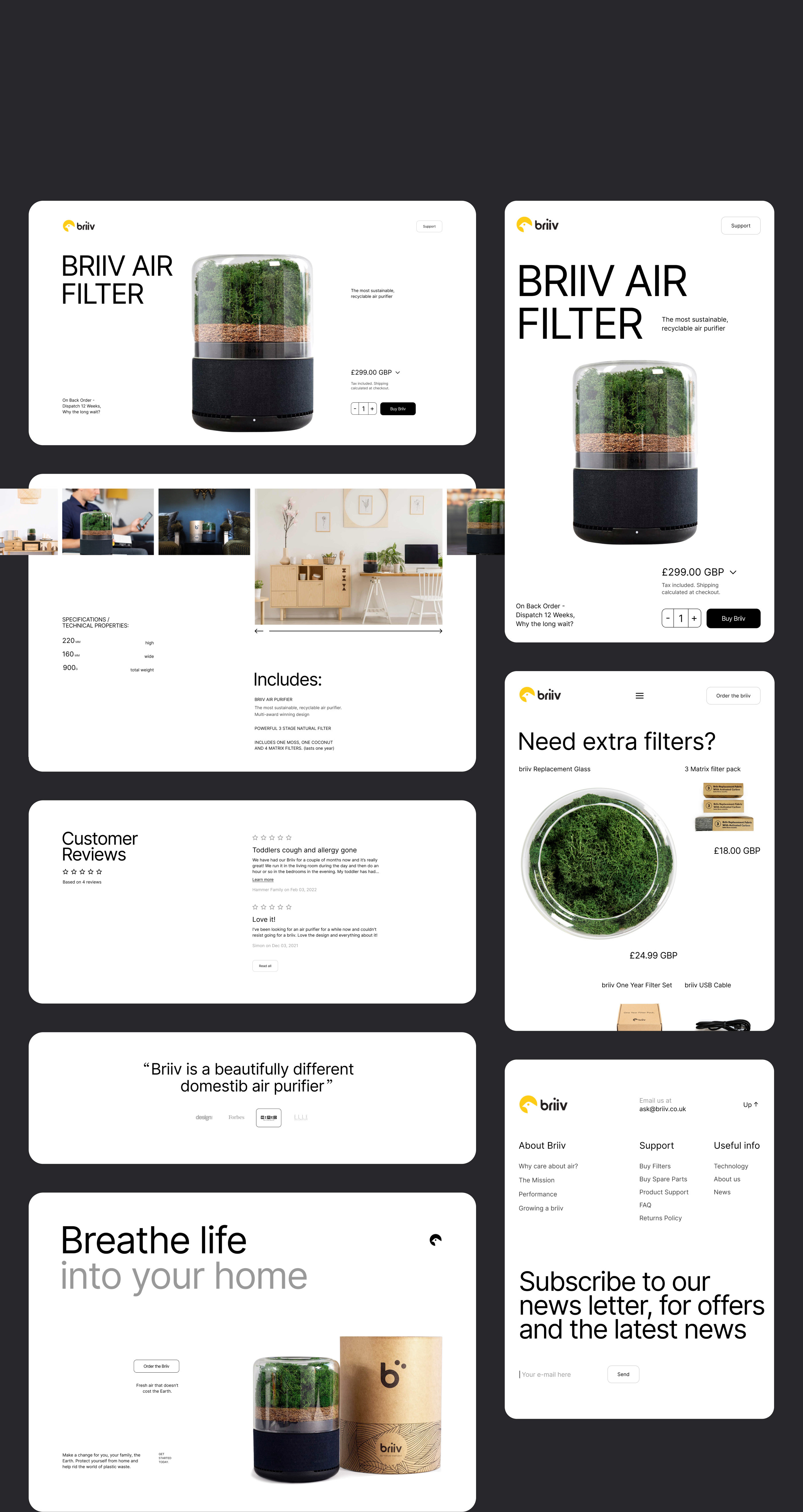 Air purifier Website redesign — Изображение №14 — Интерфейсы на Dprofile