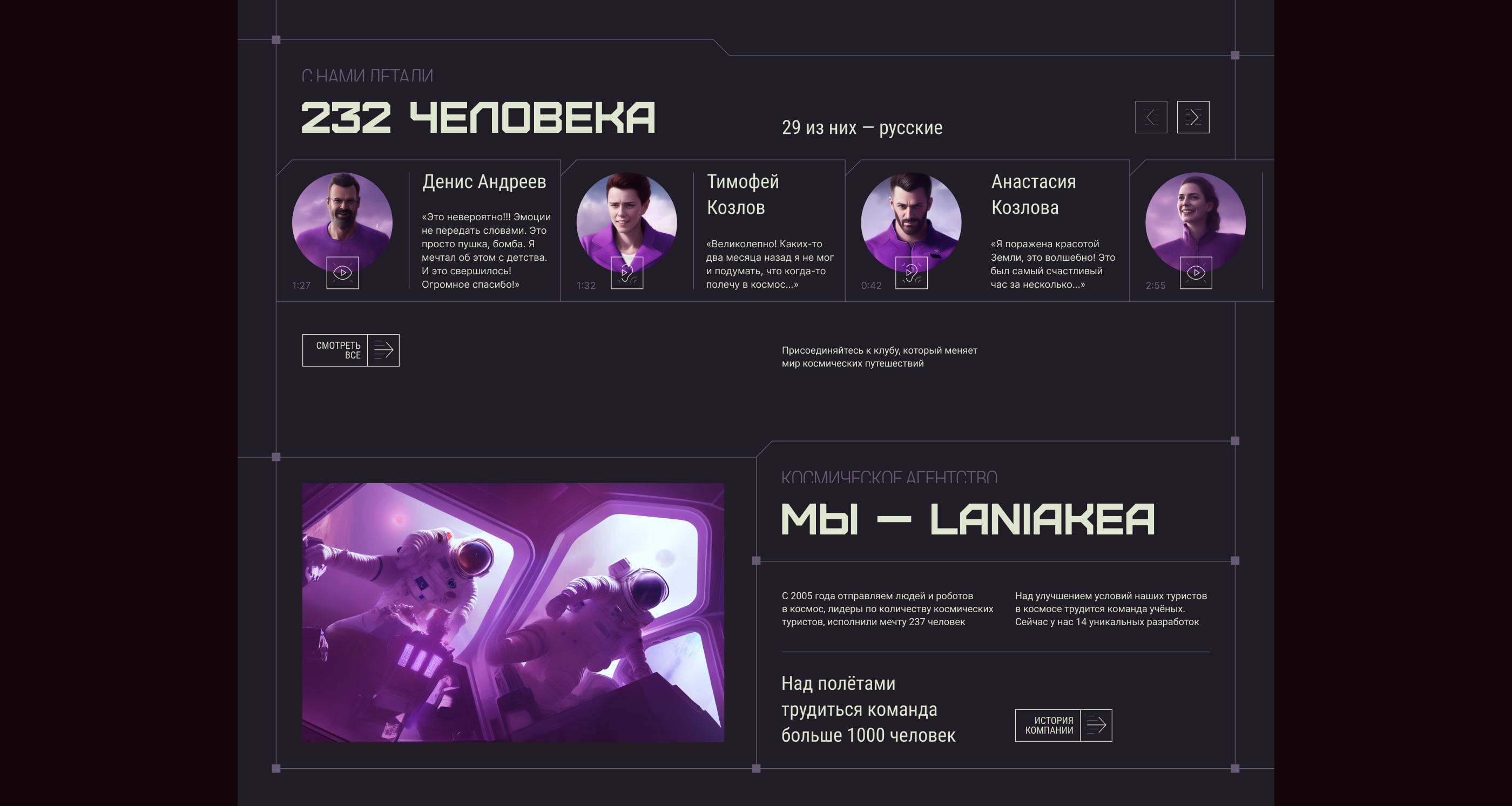 Laniakea Полёты в космос для людей — Изображение №5 — Интерфейсы на Dprofile