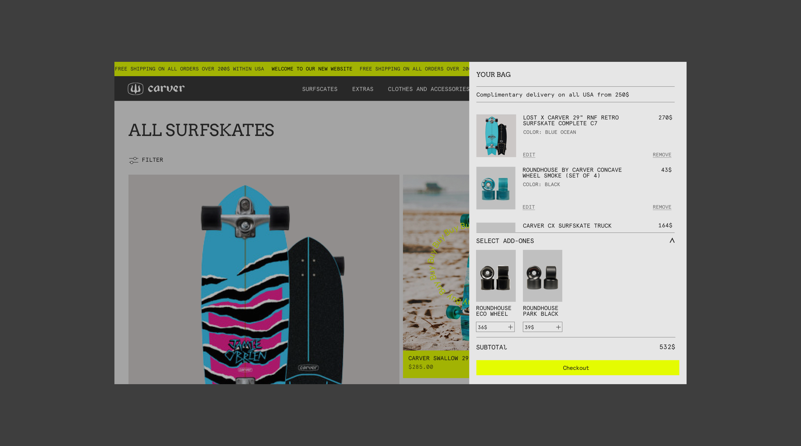 CARVER skateboards / E-commerce website redesign — Изображение №8 — Интерфейсы, Брендинг на Dprofile
