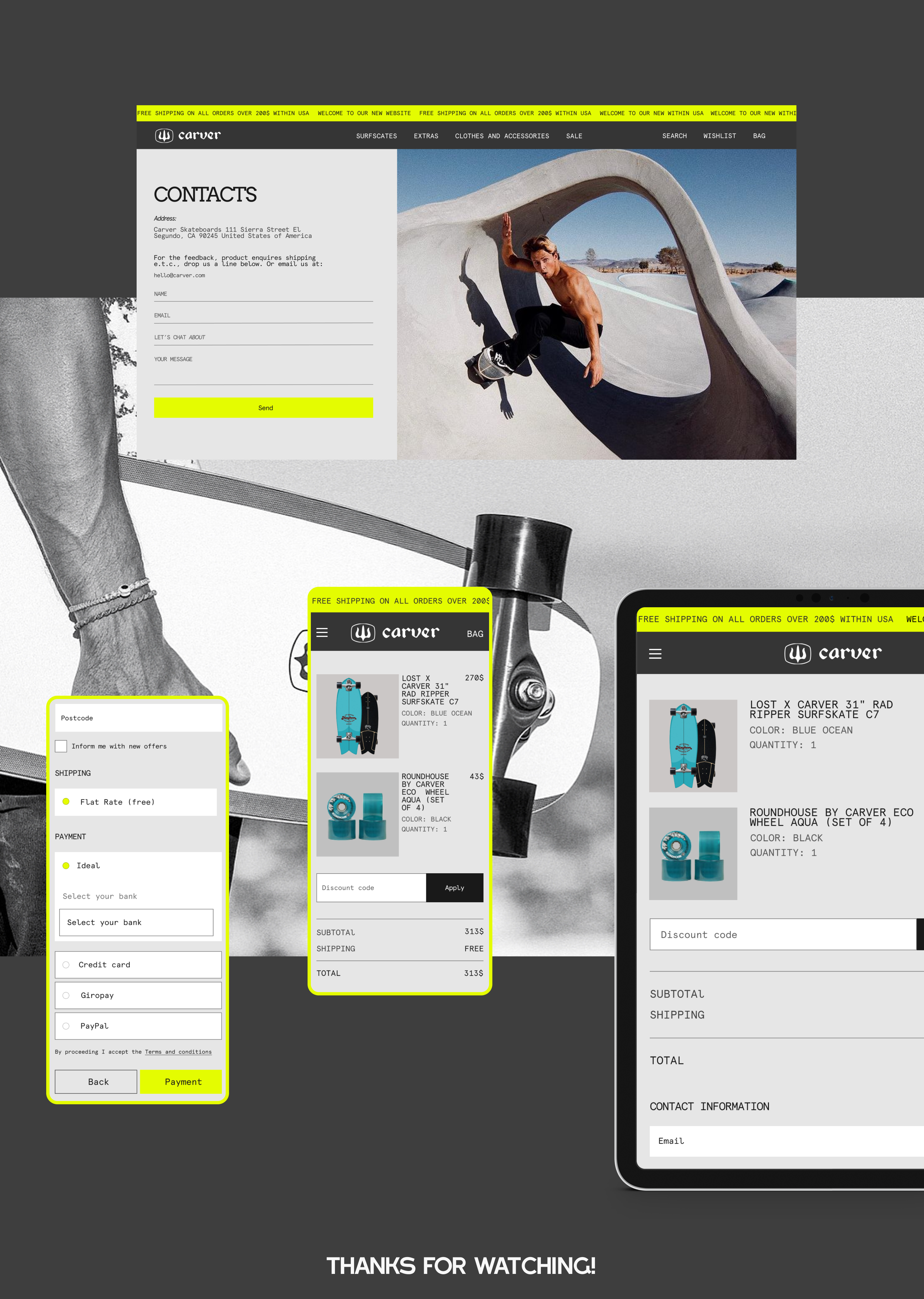 CARVER skateboards / E-commerce website redesign — Изображение №10 — Интерфейсы, Брендинг на Dprofile
