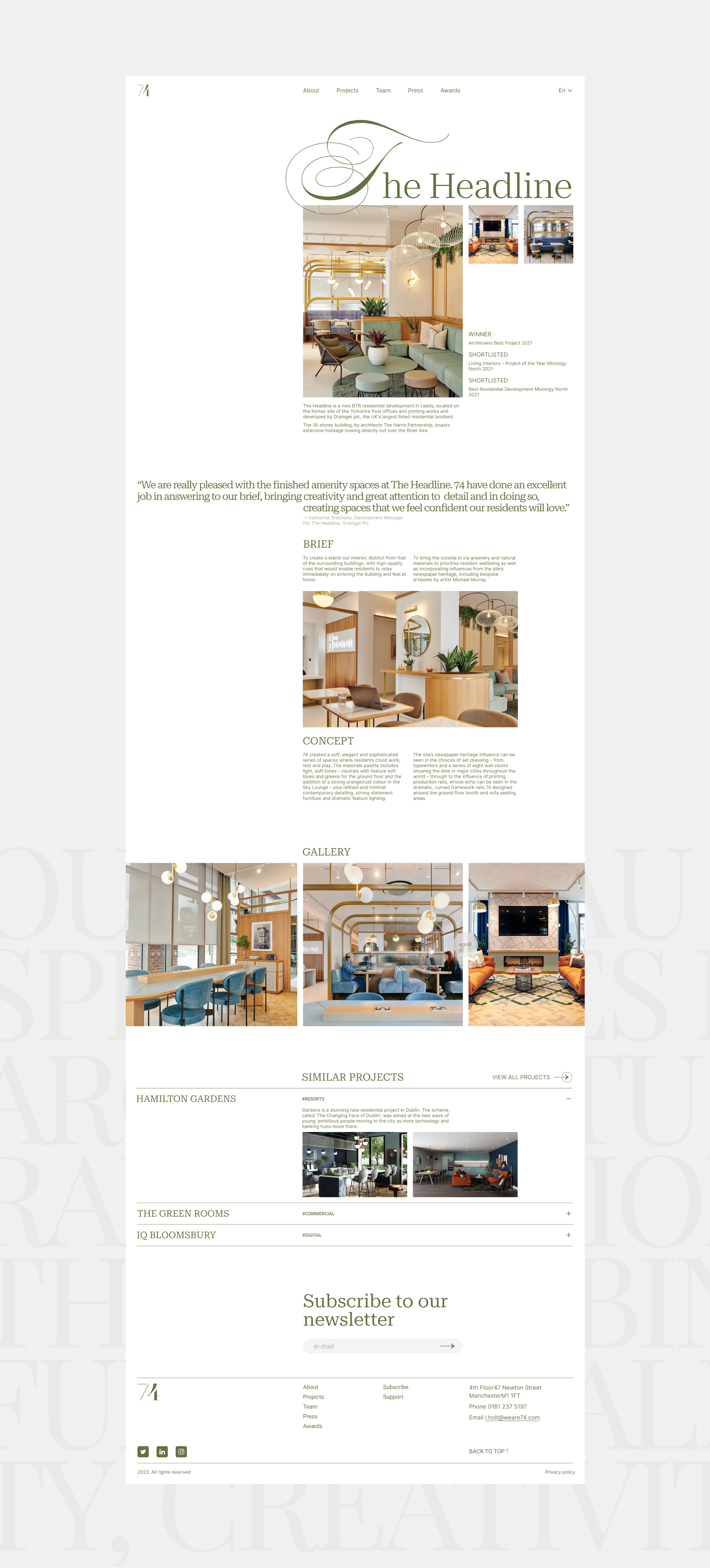 Architectural bureau 74 | Website redesign — Изображение №8 — Интерфейсы на Dprofile