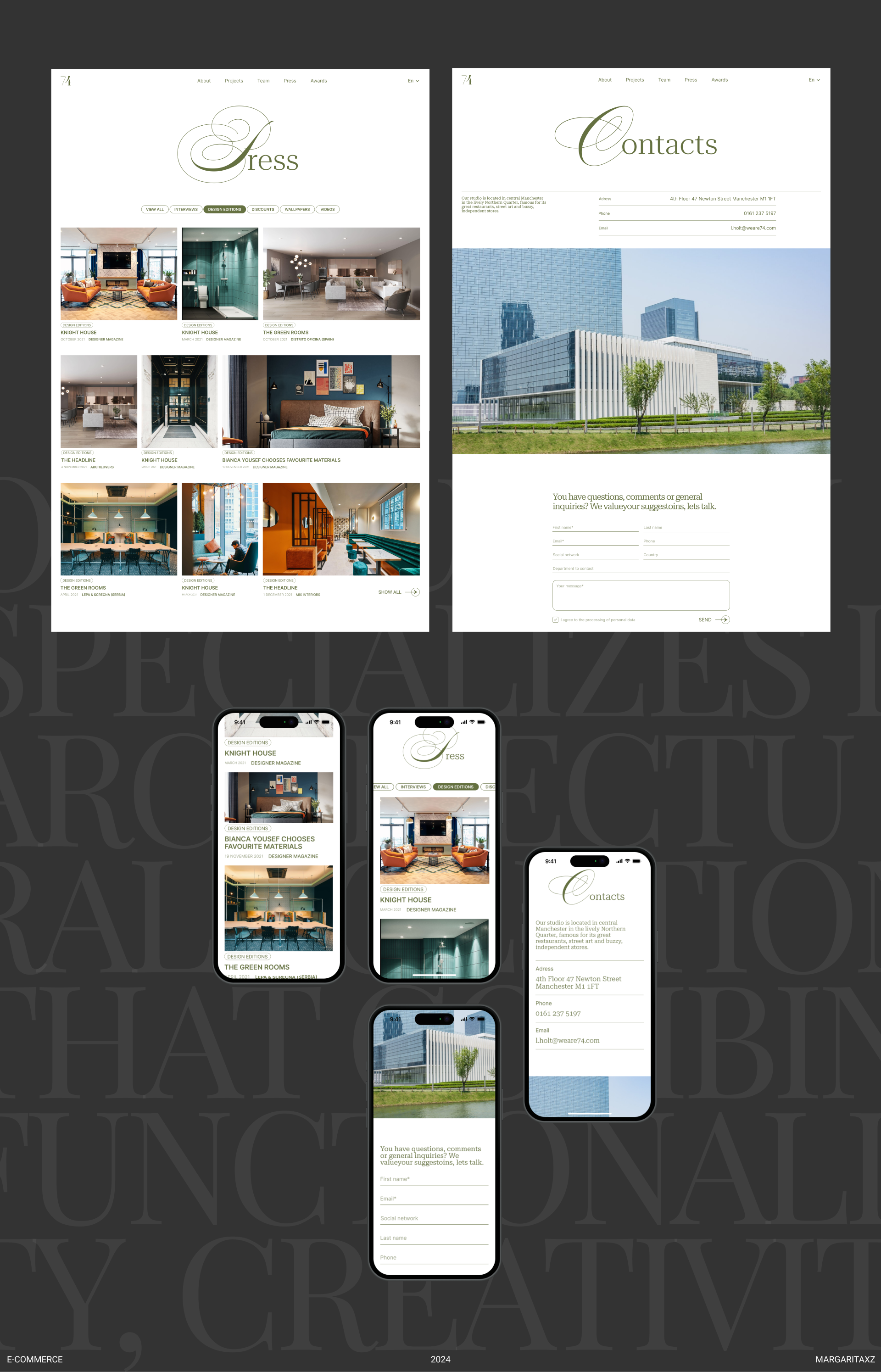 Architectural bureau 74 | Website redesign — Изображение №12 — Интерфейсы на Dprofile