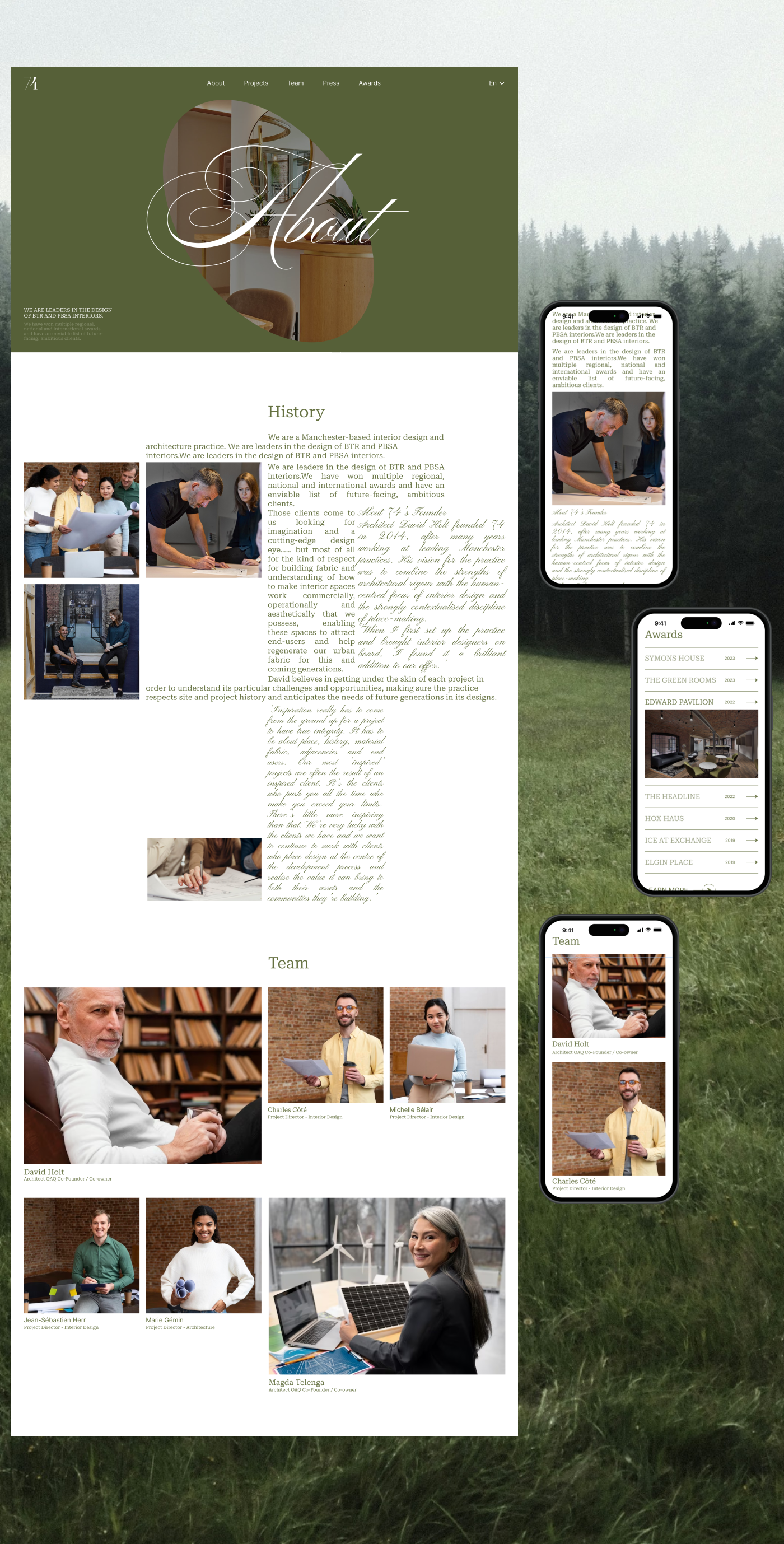 Architectural bureau 74 | Website redesign — Изображение №10 — Интерфейсы на Dprofile