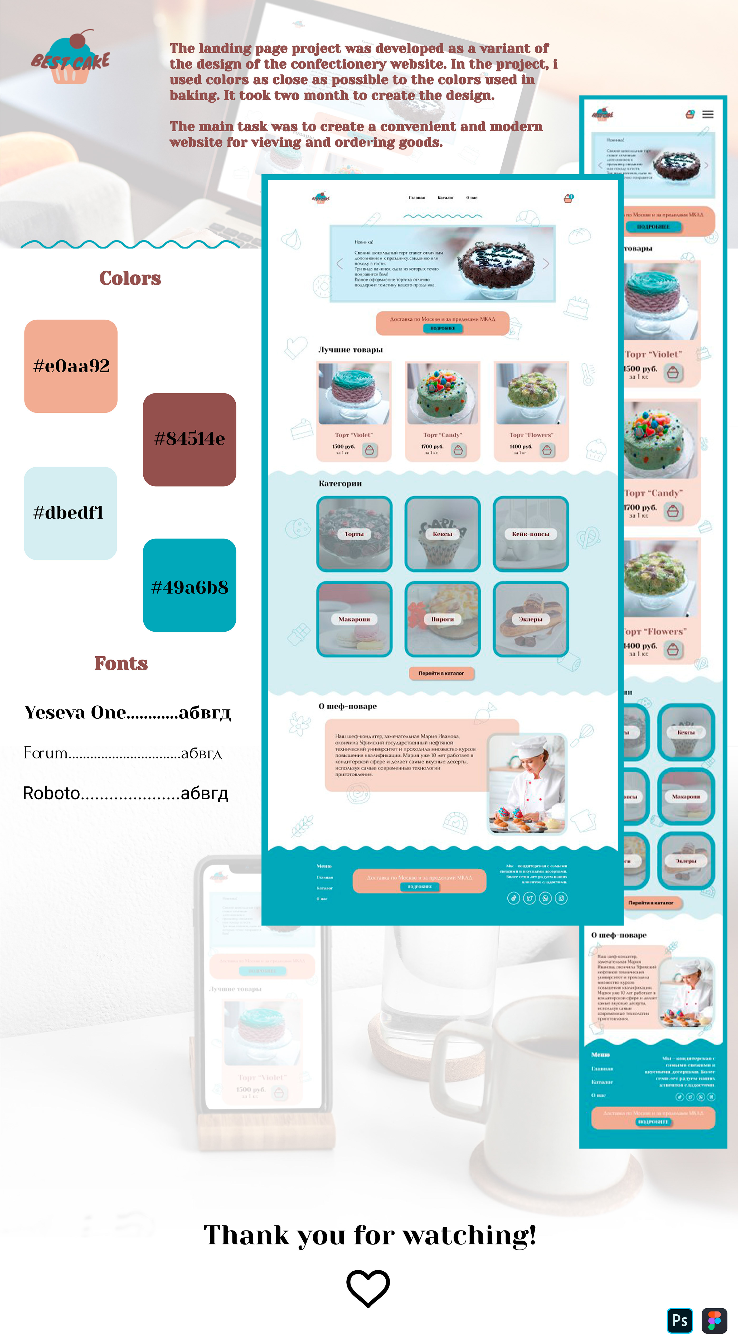 Confectionary "Best Cake" — Изображение №1 — Интерфейсы на Dprofile