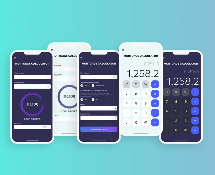 Mortgage calculator UI на Dprofile