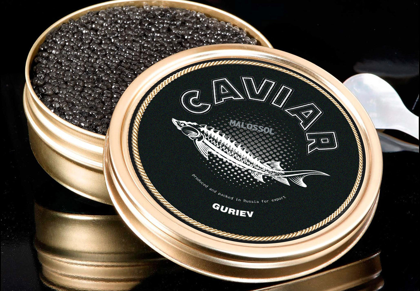 Redesign Project|Soviet Caviar Label \ Guriev — Изображение №4 — Графика, Маркетинг на Dprofile