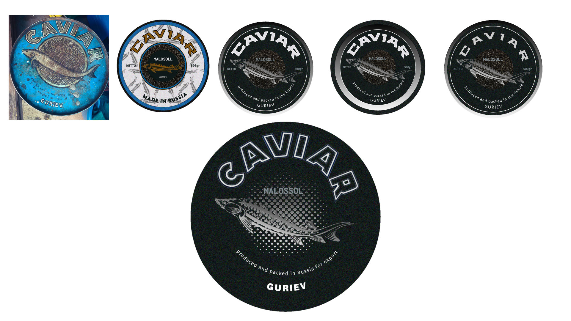 Redesign Project|Soviet Caviar Label \ Guriev — Изображение №2 — Графика, Маркетинг на Dprofile