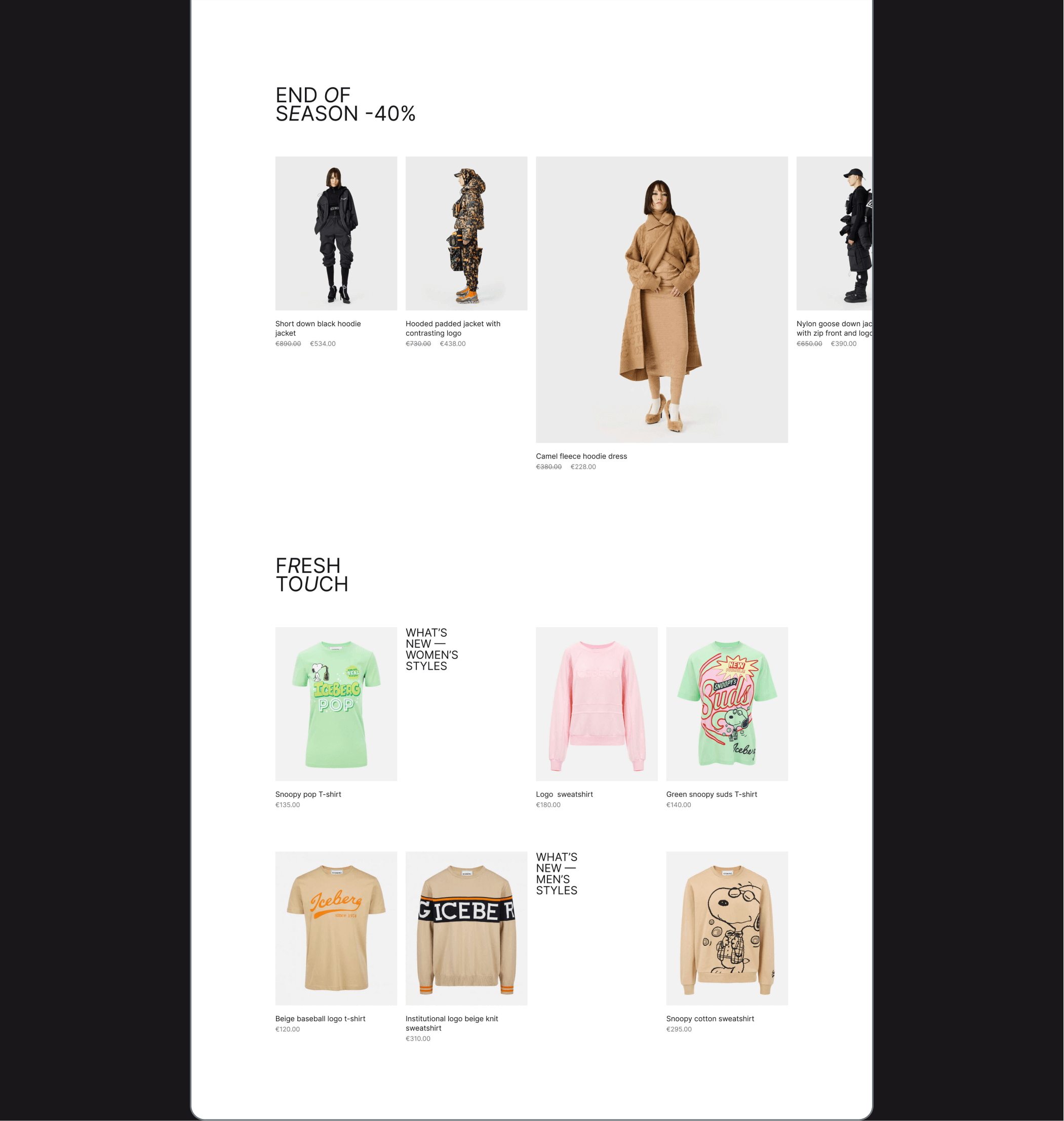 Iceberg eCommerce redesign concept — Изображение №3 — Интерфейсы, Брендинг на Dprofile