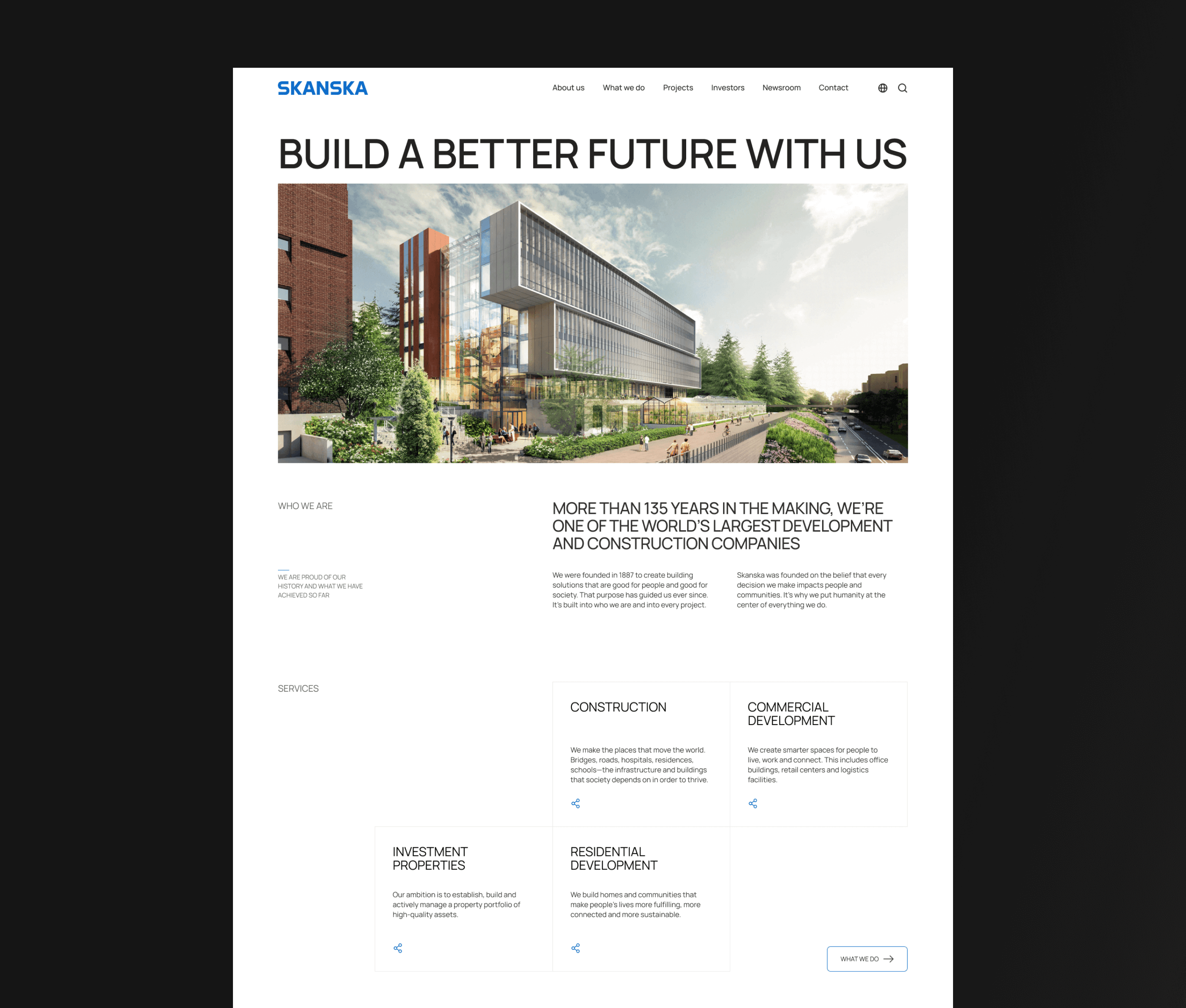 Skanska | Corporate website redesign — Изображение №2 — Интерфейсы на Dprofile