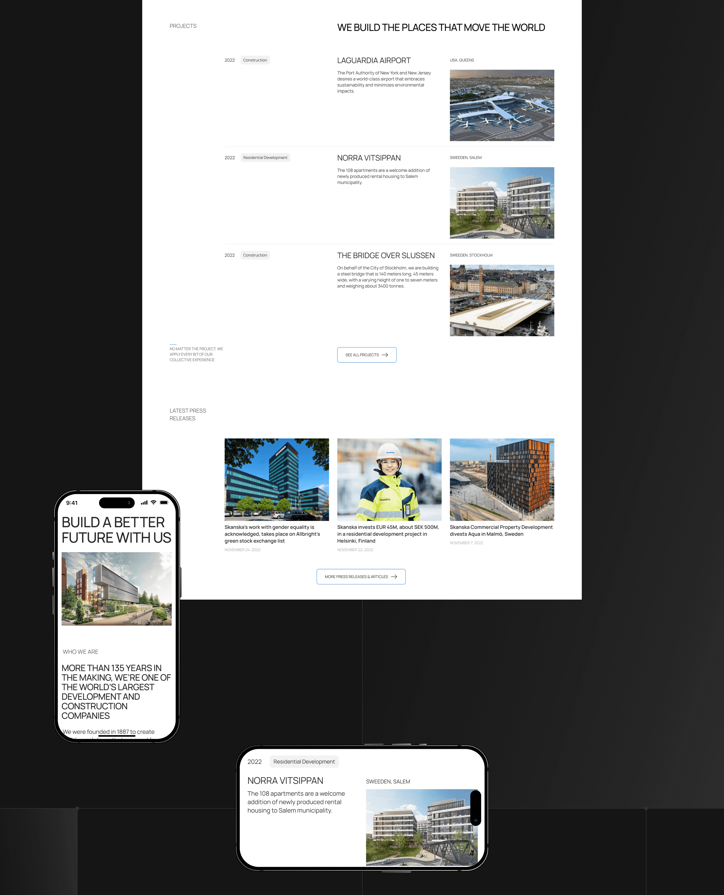 Skanska | Corporate website redesign — Изображение №3 — Интерфейсы на Dprofile
